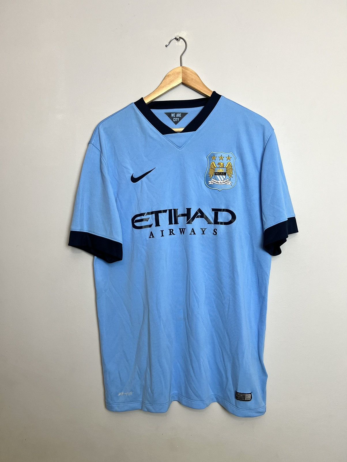 Hype Nike Soccer Jersey Rare Vintage Nike Manchester City Y2K L Jersey Soccer Kit TOP DRWR