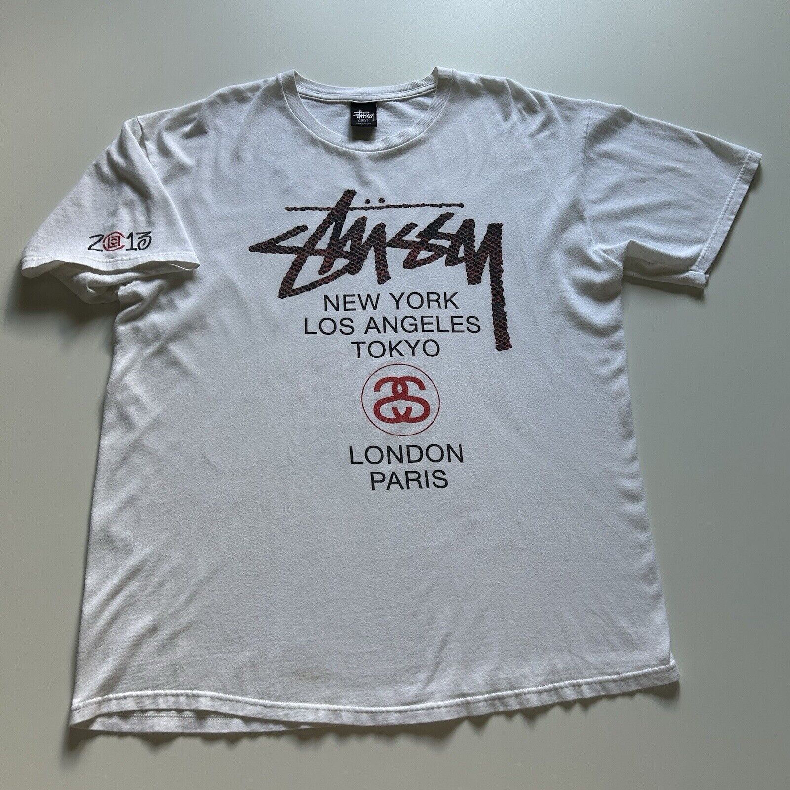 Clot Stussy 2013 Stussy X Clot Double Sided Graphic T Shirt Men s Large TOP DRWR