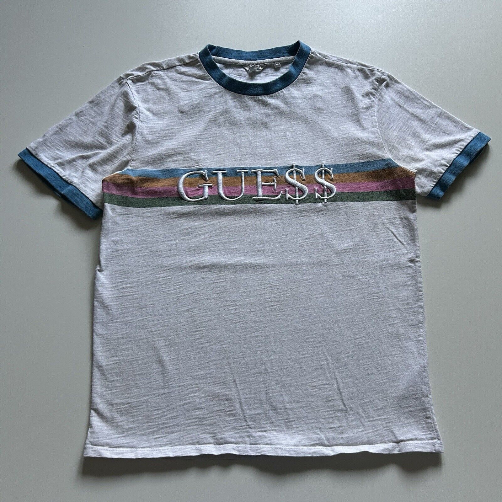 Asap Rocky Guess Guess GUE A AP Rocky Embroidered Graphic T Shirt Medium TOP DRWR