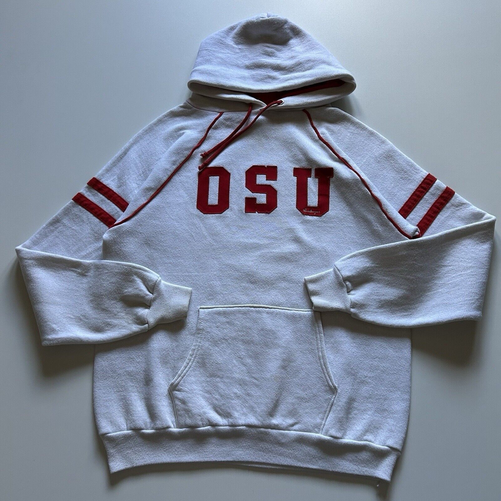 Vintage 80s 90s Ohio State University OSU NCAA Hoodie Small TOP DRWR