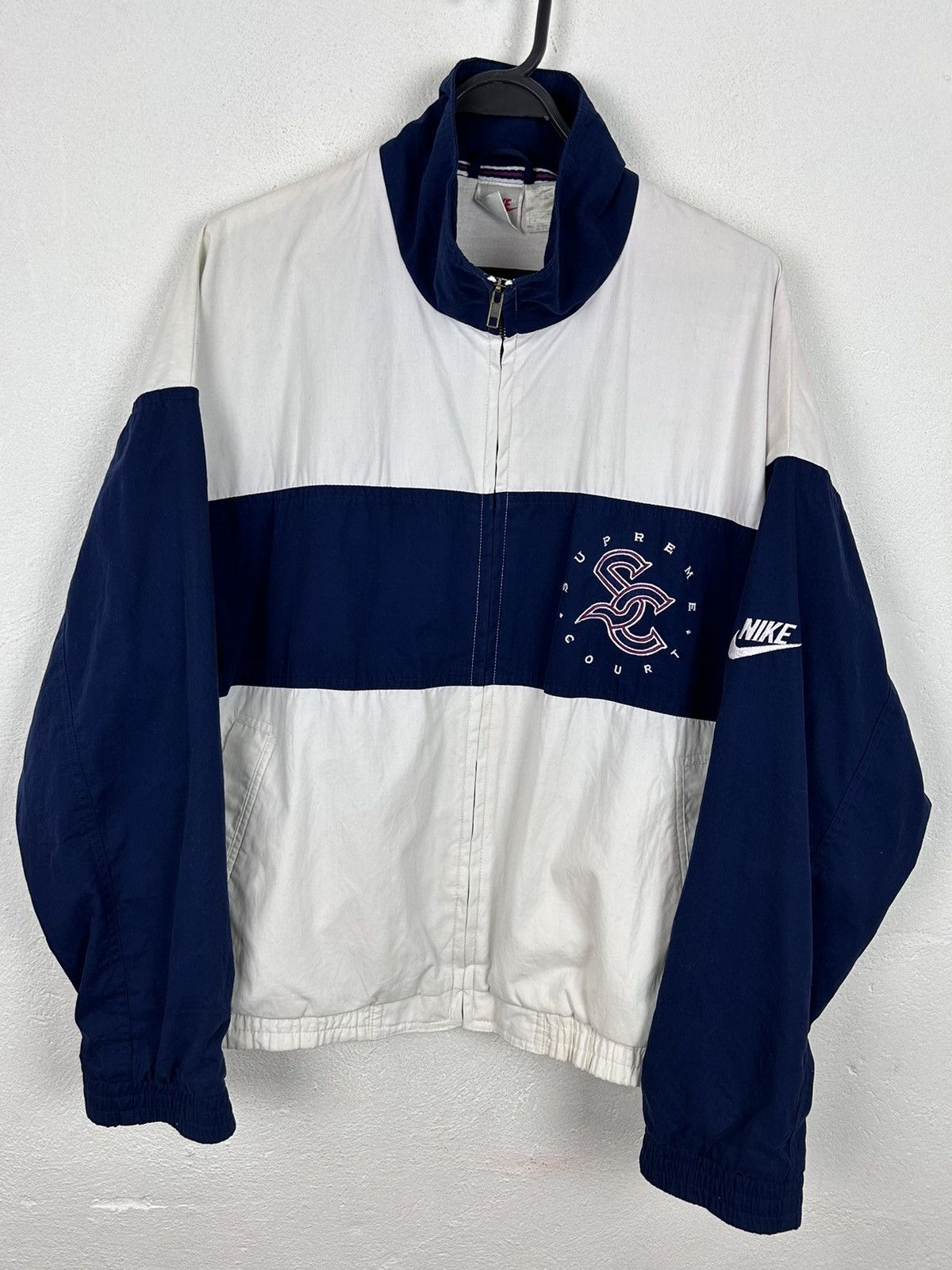Nike Vintage 80s Vintage Nike Supreme Court Embroidered Logo Zip Jacket TOP DRWR