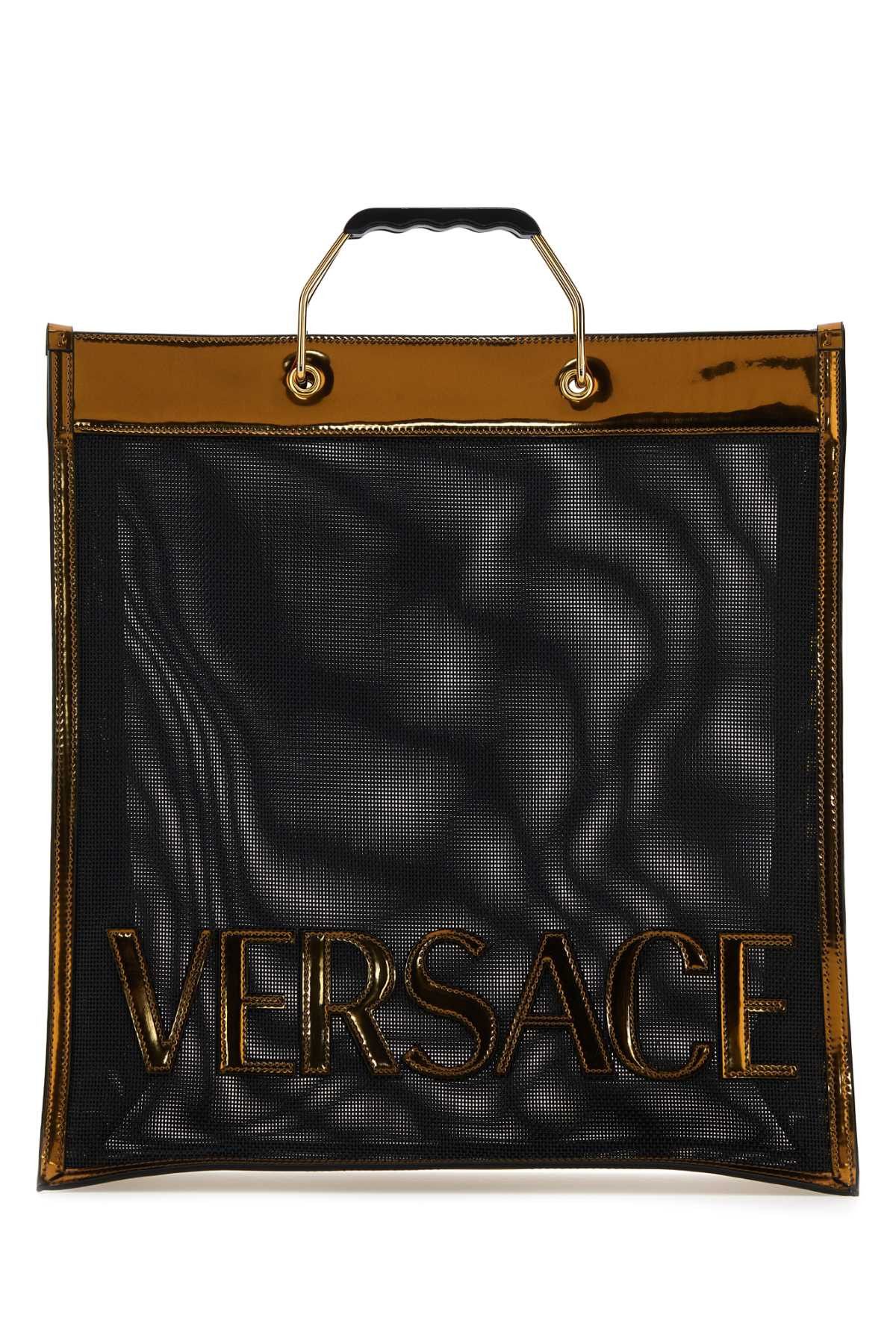 Black Mesh Versace Shopping Bag TOP DRWR