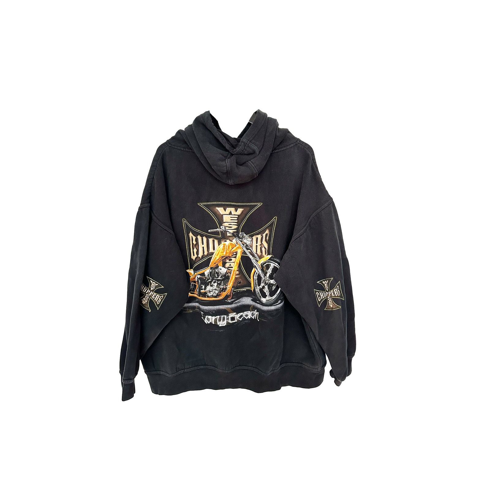 WEST COAST CHOPPERS VINTAGE FADED HOODIE TOP DRWR