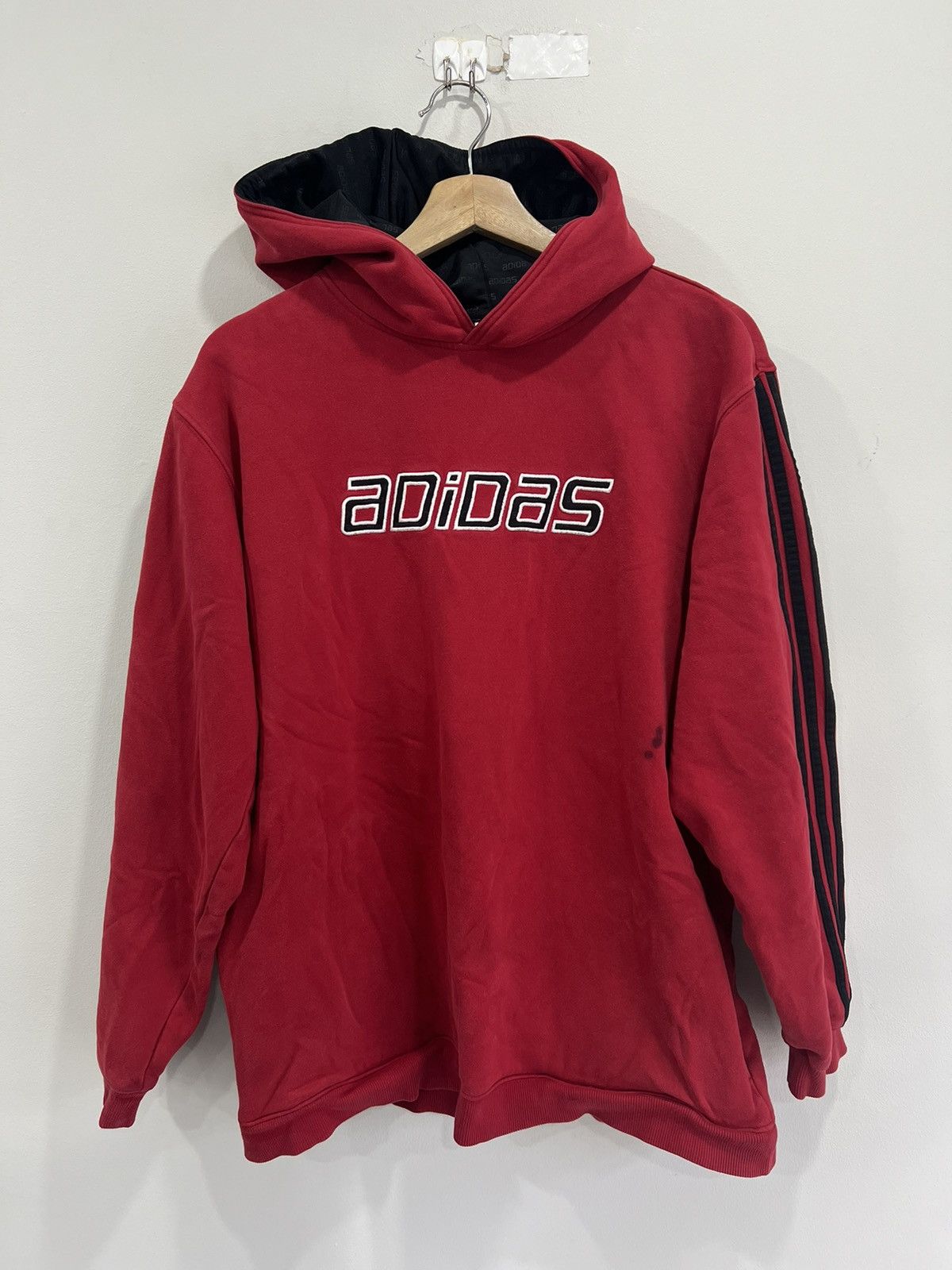 Vintage Adidas Hoodie spellout sweater TOP DRWR