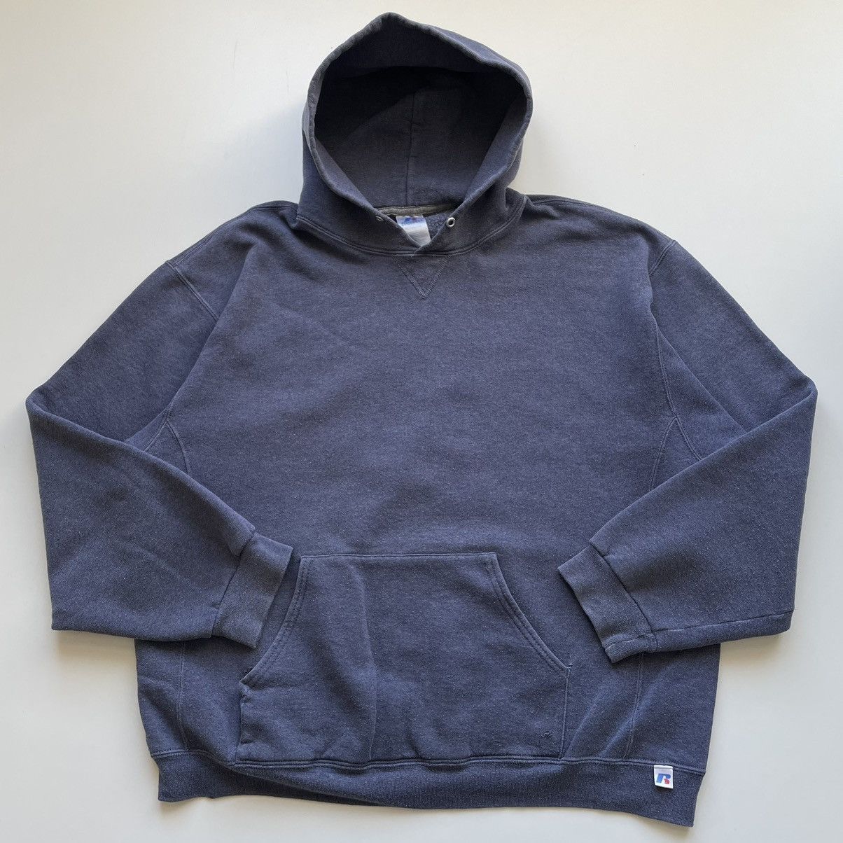 2000'S Russell Back Print Full Zip Hoodie, Men's XXL cotton black type Vintage Second Hand main image 0