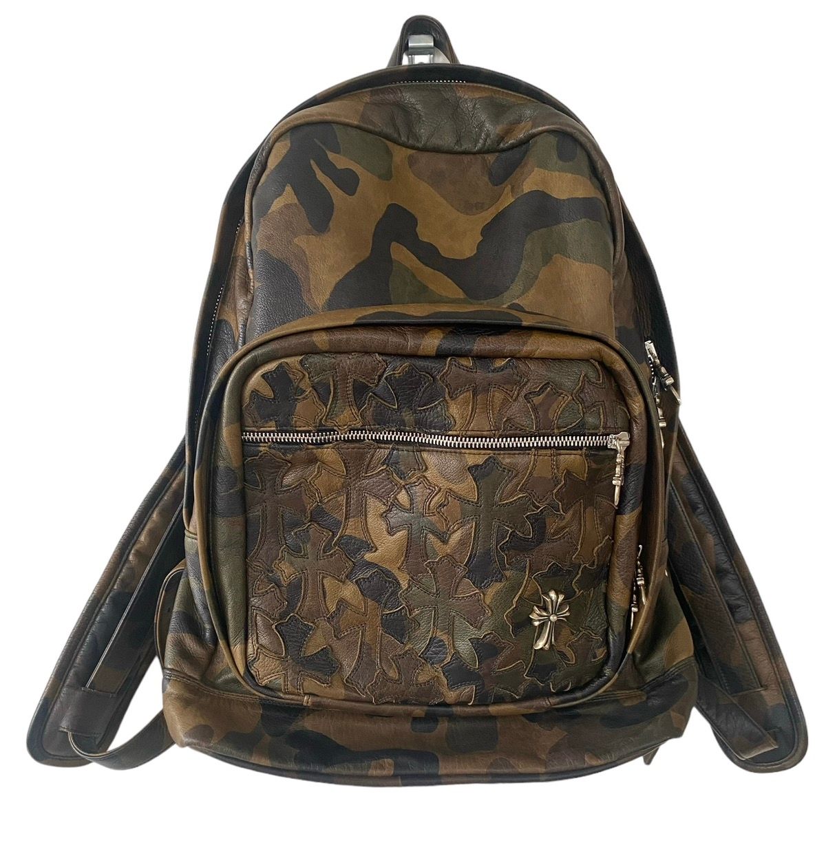 1/1 Chrome Hearts Seventh Grade Camo Leather Cross Backpack | TOP DRWR