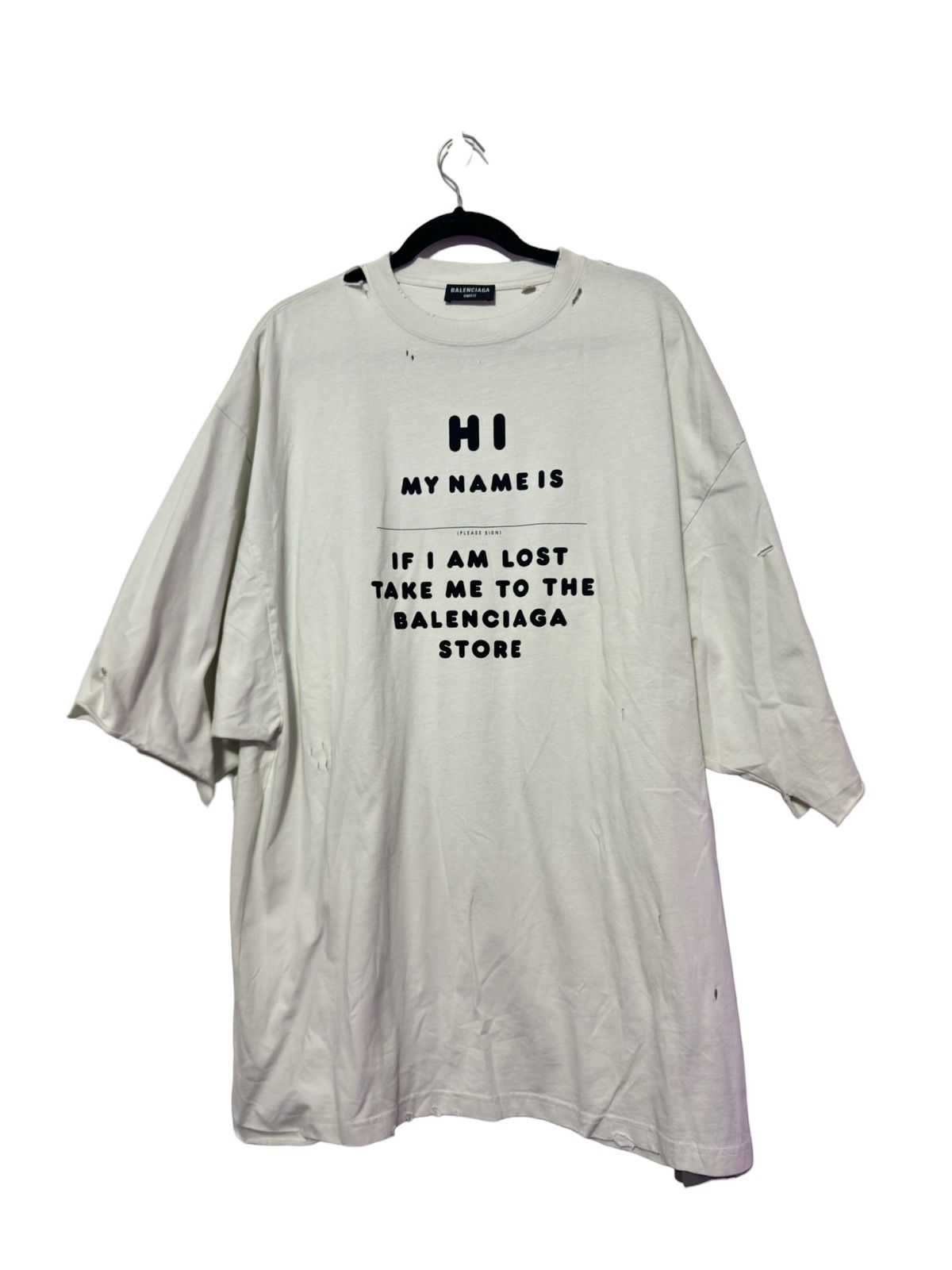 BALENCIAGA HI MY NAME IS ワイドフィットTシャツ BALENCIAGA HI MY NAME IS ワイドフィットTシャツ