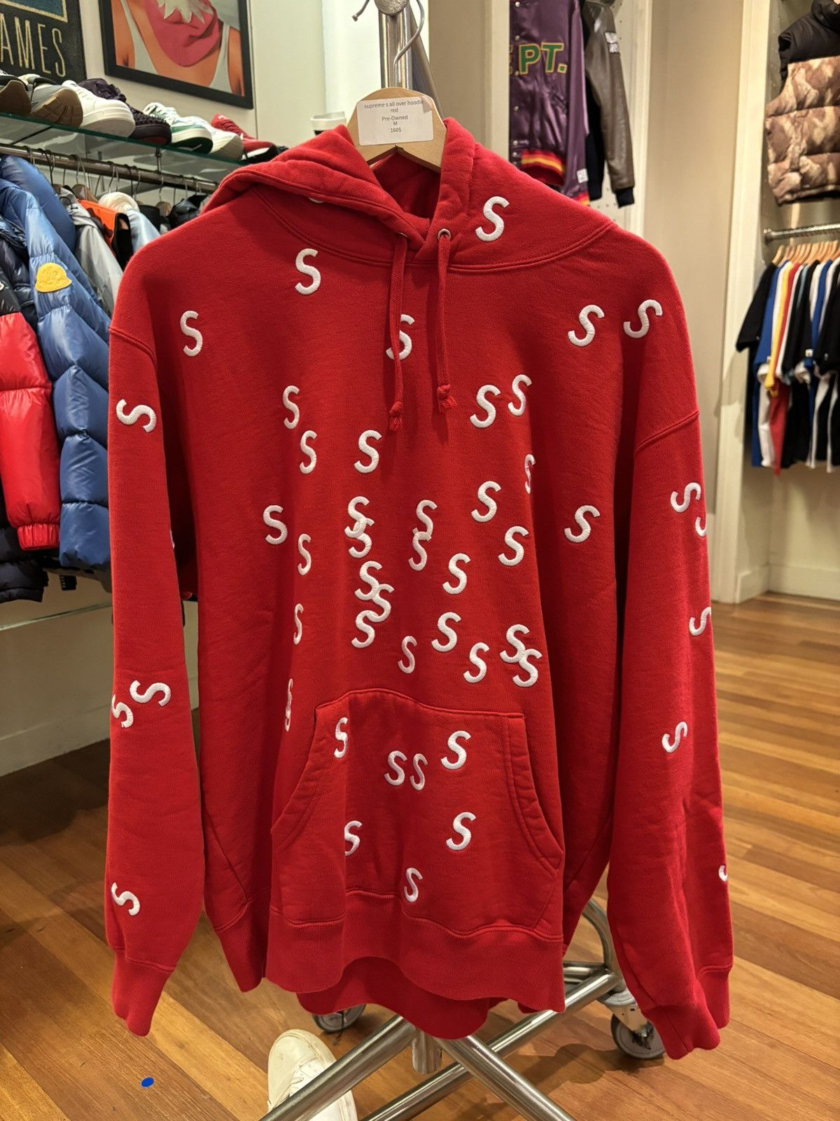 Supreme All Over Hoodie Red TOP DRWR