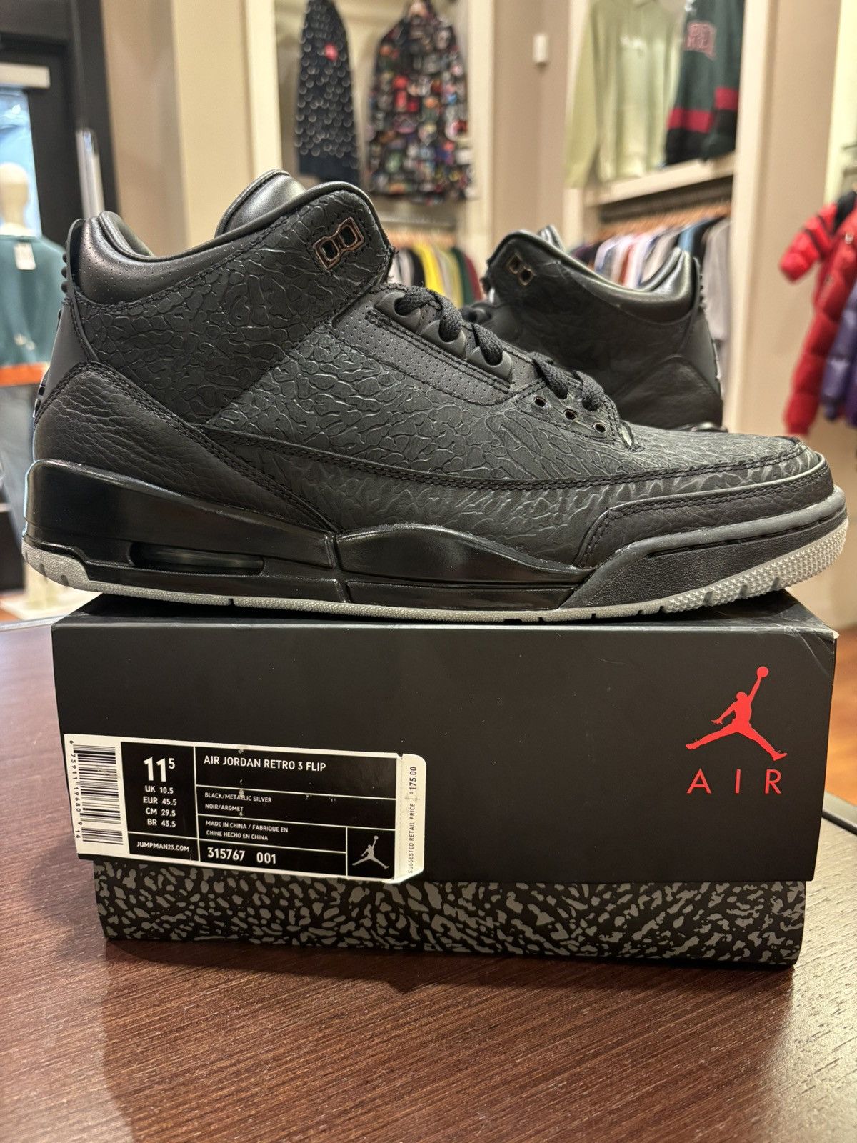 Jordan Brand Jordan 3 retro black flip TOP DRWR