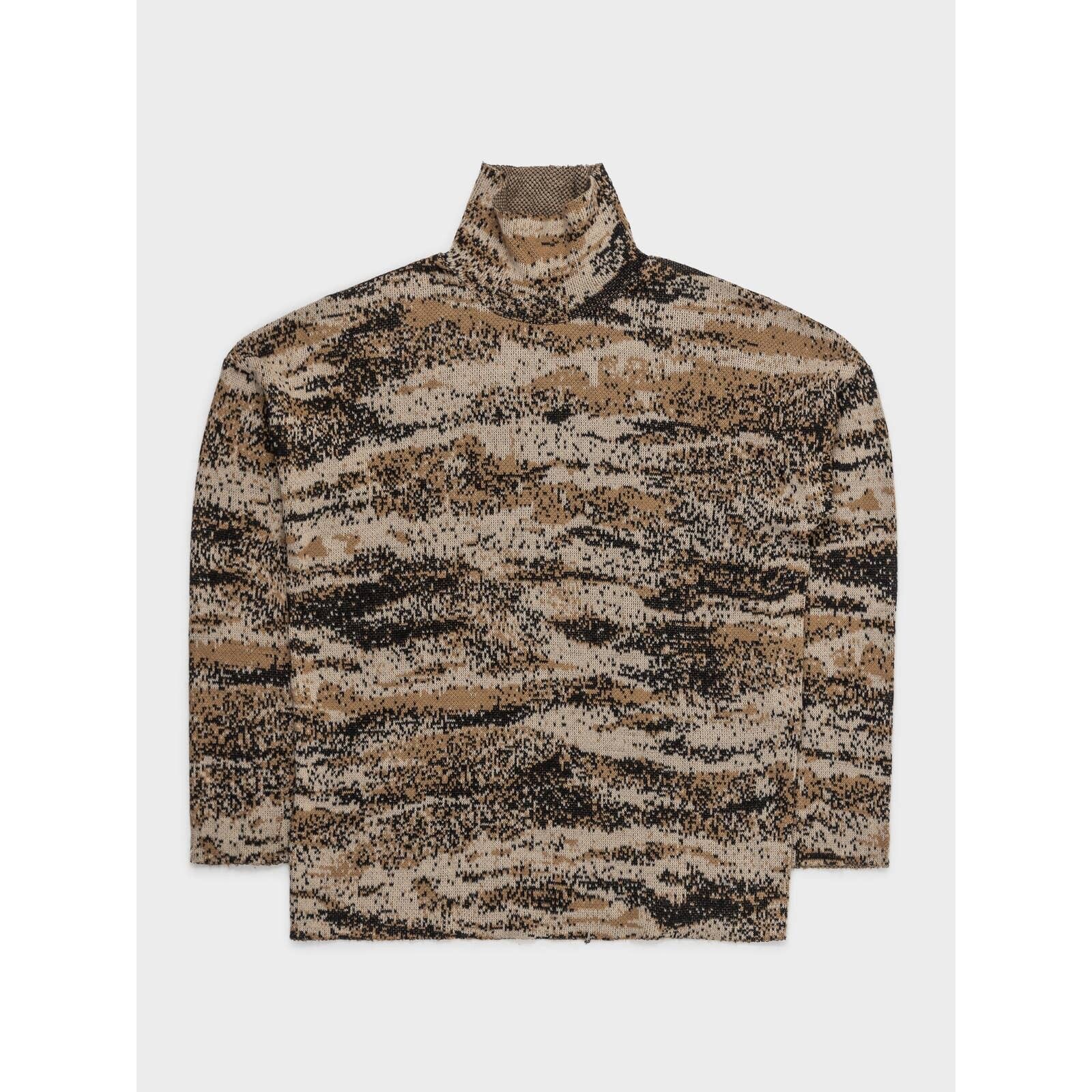 Raf Simons AW02 Virginia Creeper Digicamo Turtleneck Sweater TOP DRWR