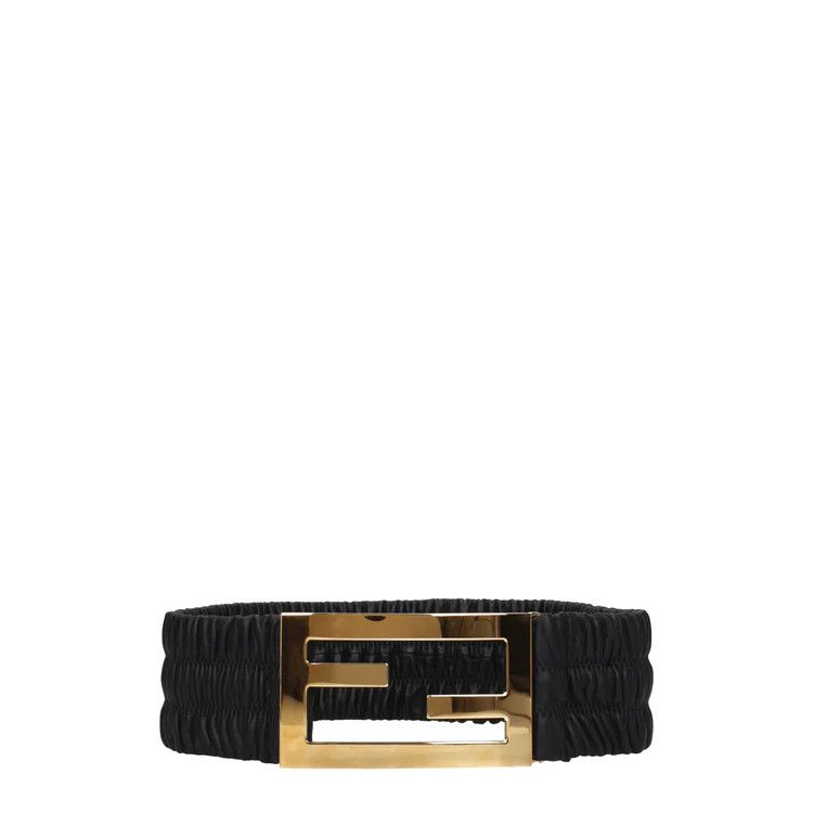 Fendi ob1o1e1124 Size 75 Leather Belt in Black TOP DRWR