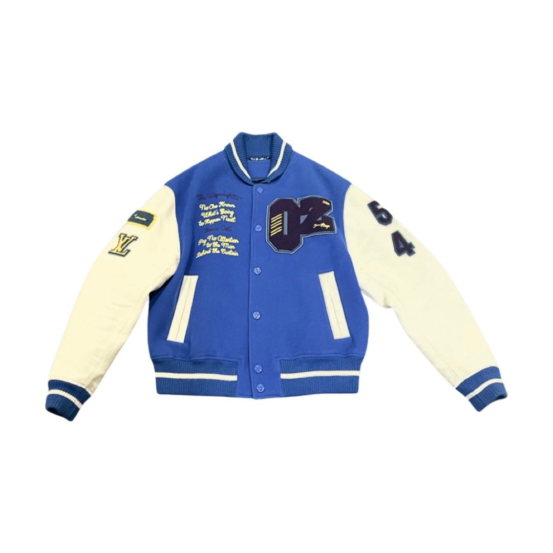 Louis vuitton varsity jacket blue best sale