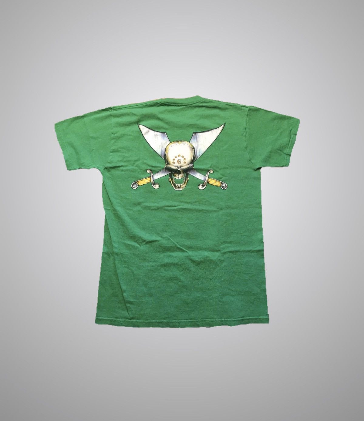 Supreme green skull t shirt clearance