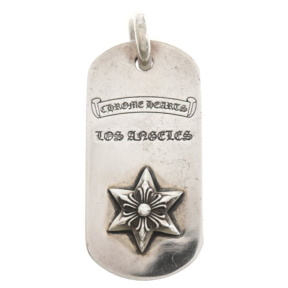 Chrome Hearts Raised Star Los Angeles Dog Tag | TOP DRWR