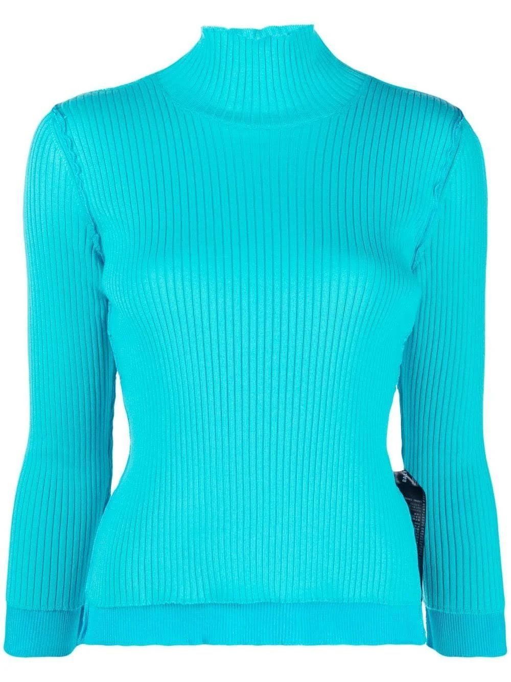 Balenciaga turquoise sweater best sale