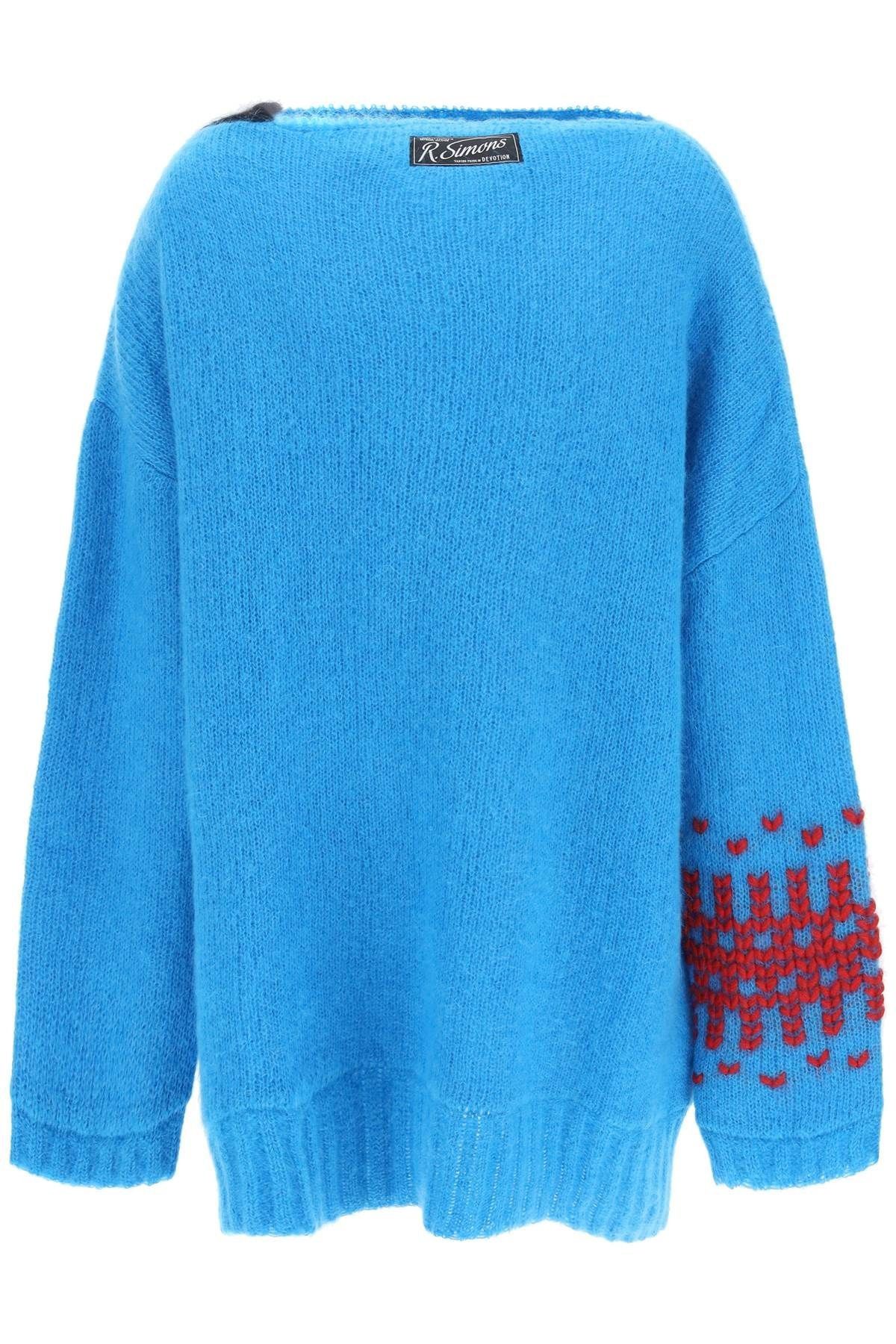 Raf simons blue red sweater hotsell