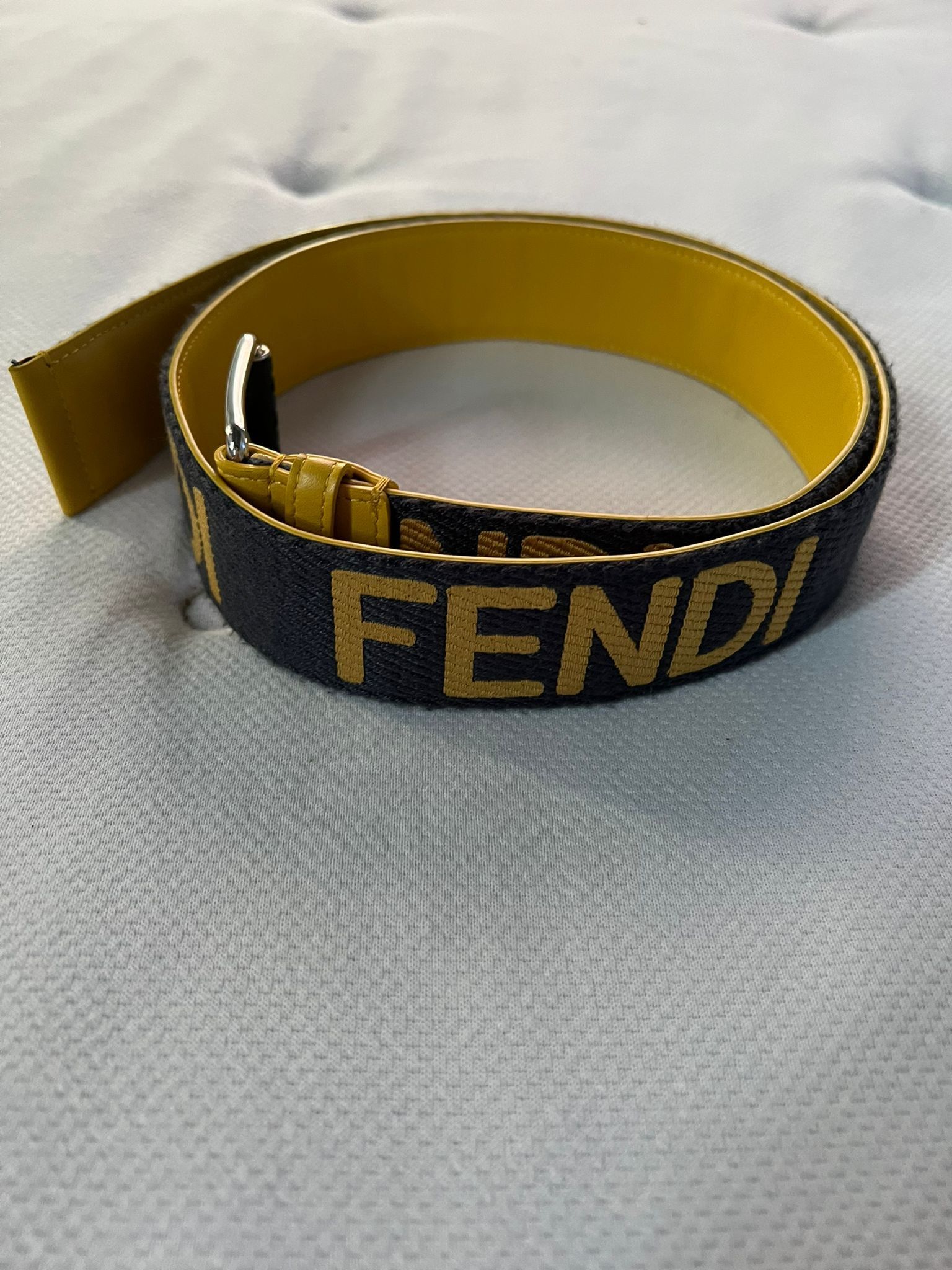 Fendi yellow belt best sale