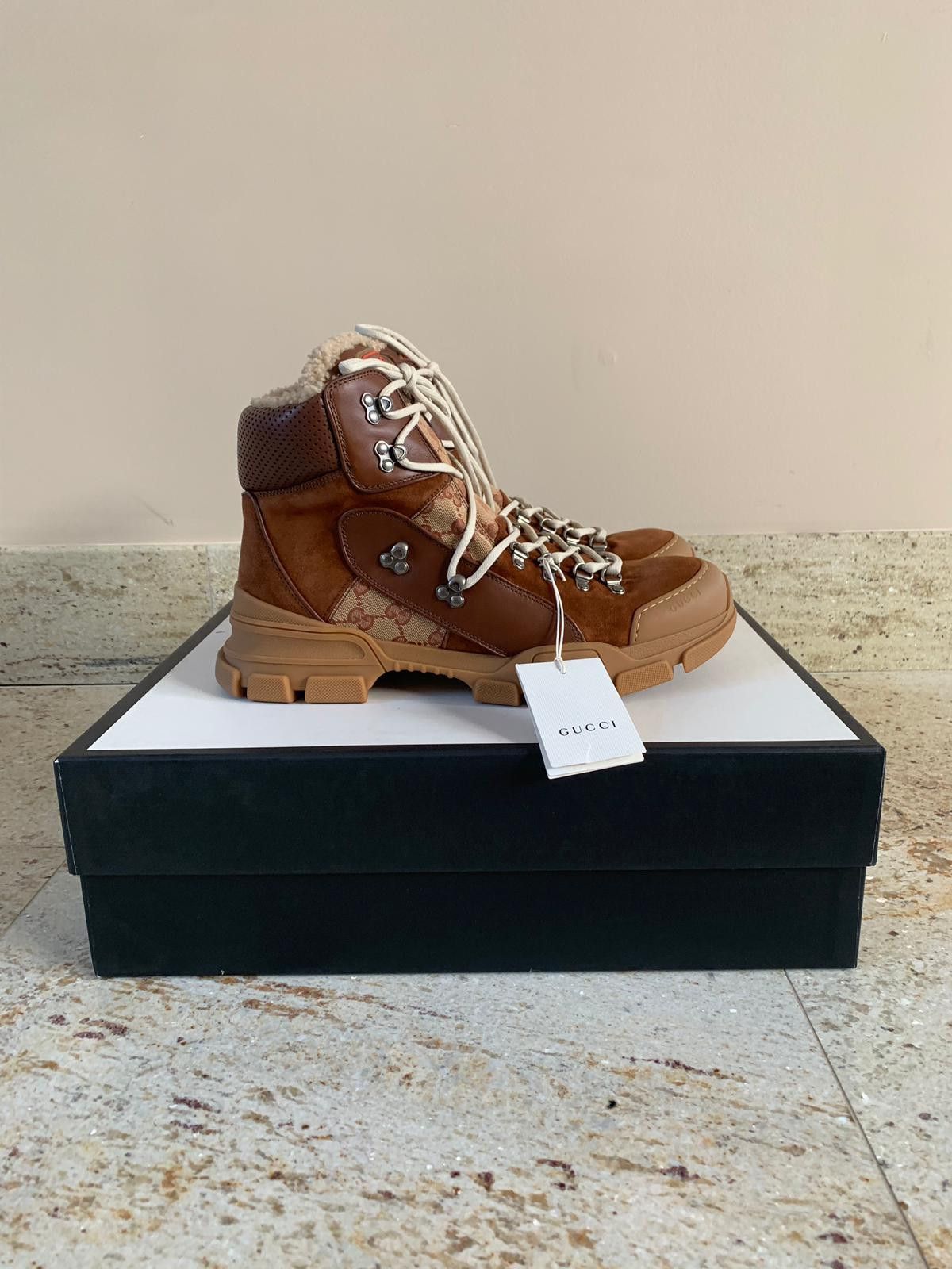 Gucci flashtrek brown deals