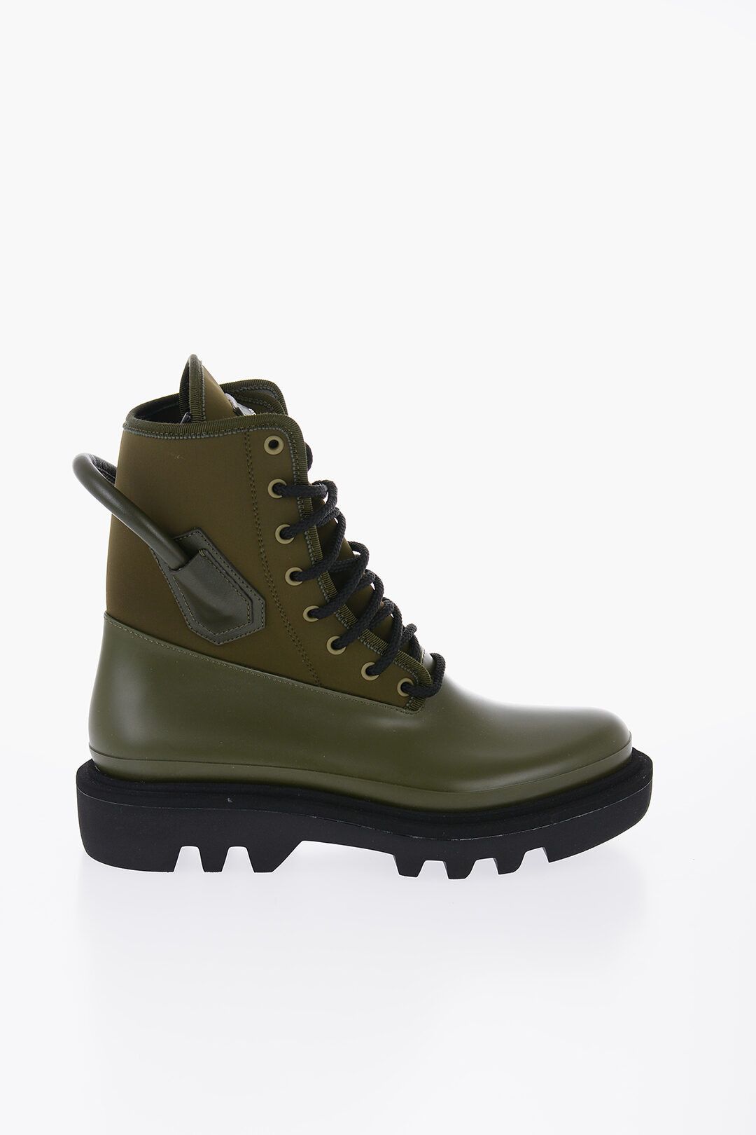 Givenchy og1mm0424 Nylon Combat Boots in Military Green TOP DRWR