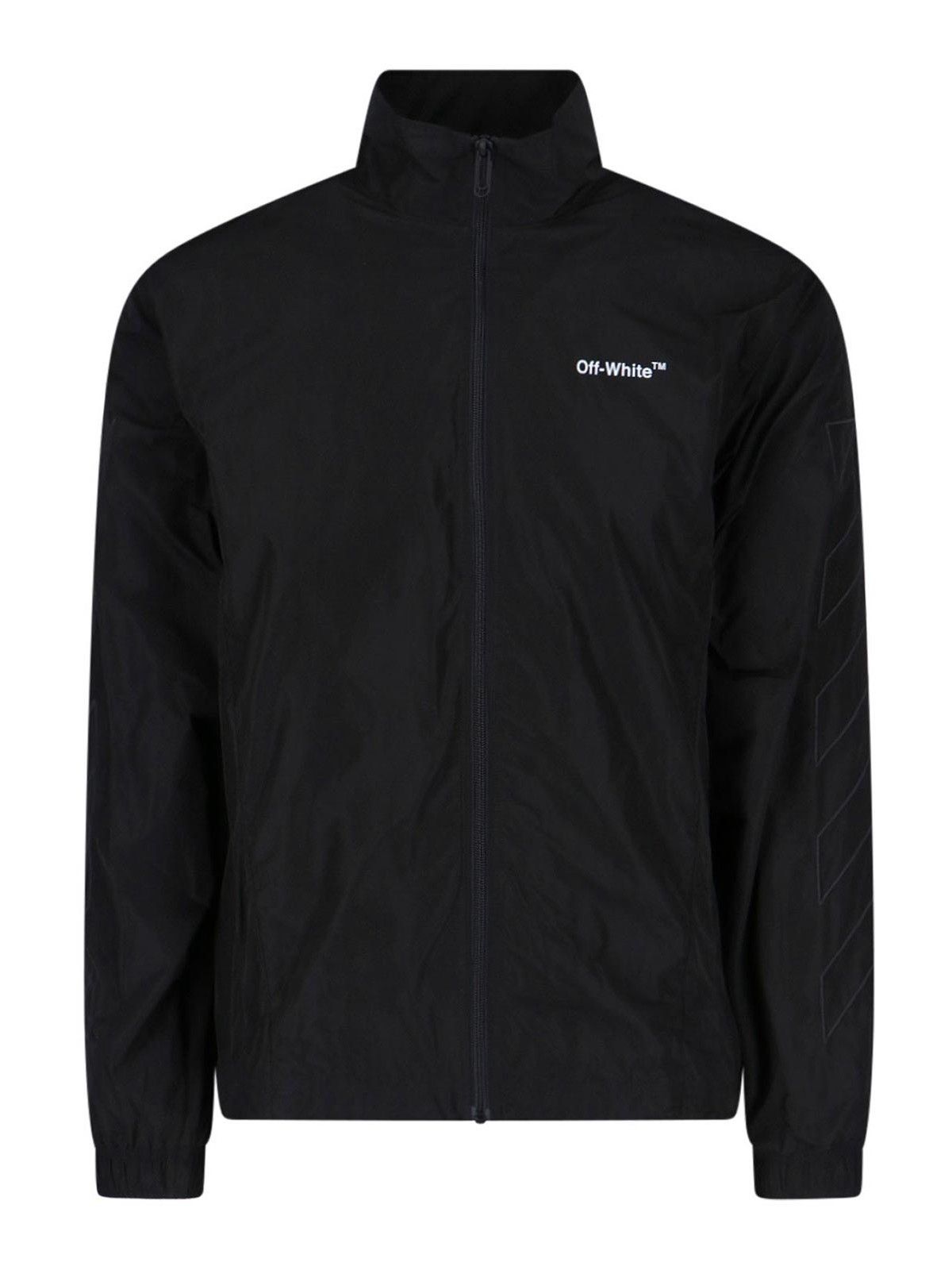 Off White o1mle0424 Nylon Jacket in Black TOP DRWR