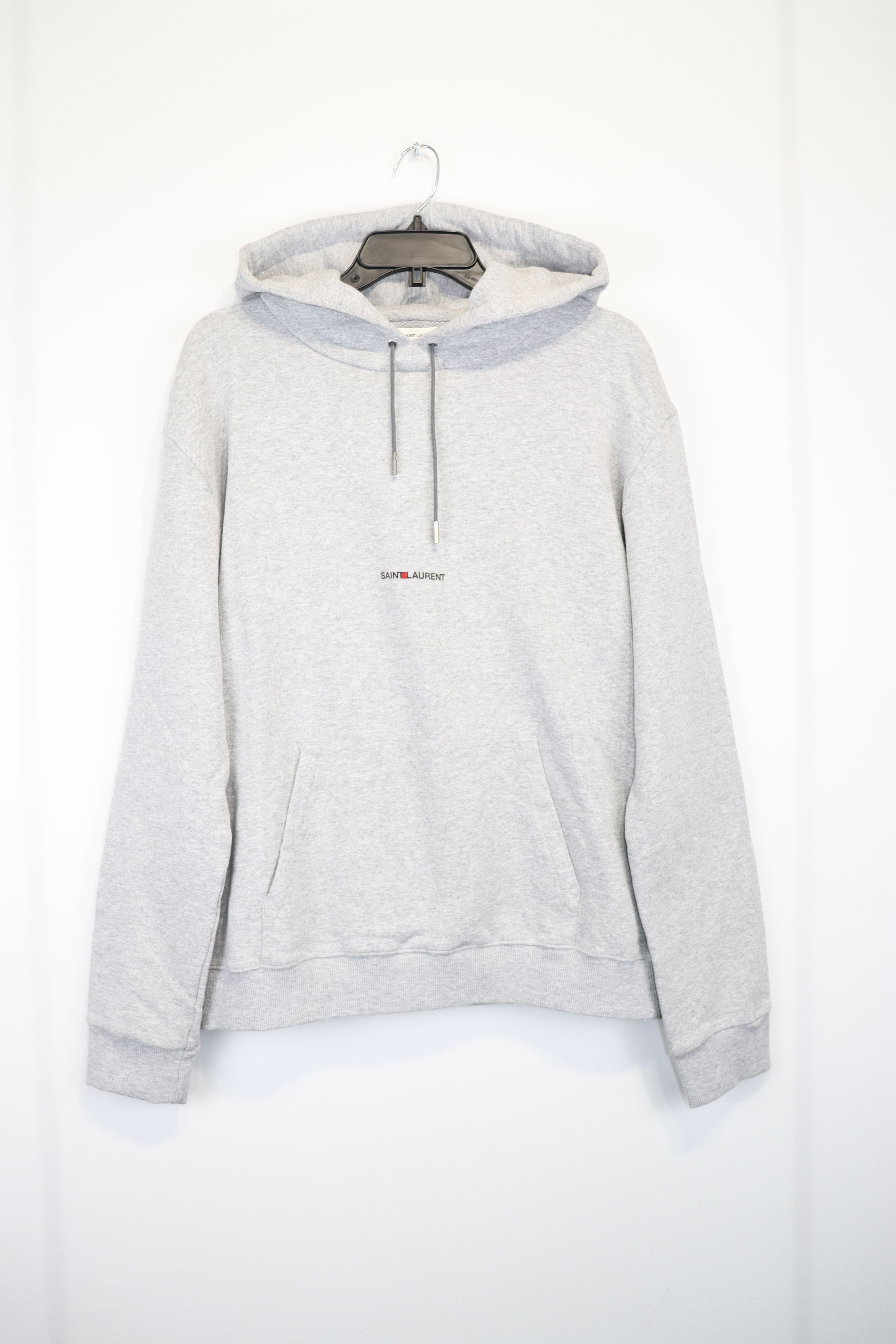 Saint Laurent Paris o1rshd1 Cotton Hoodie in Grey TOP DRWR