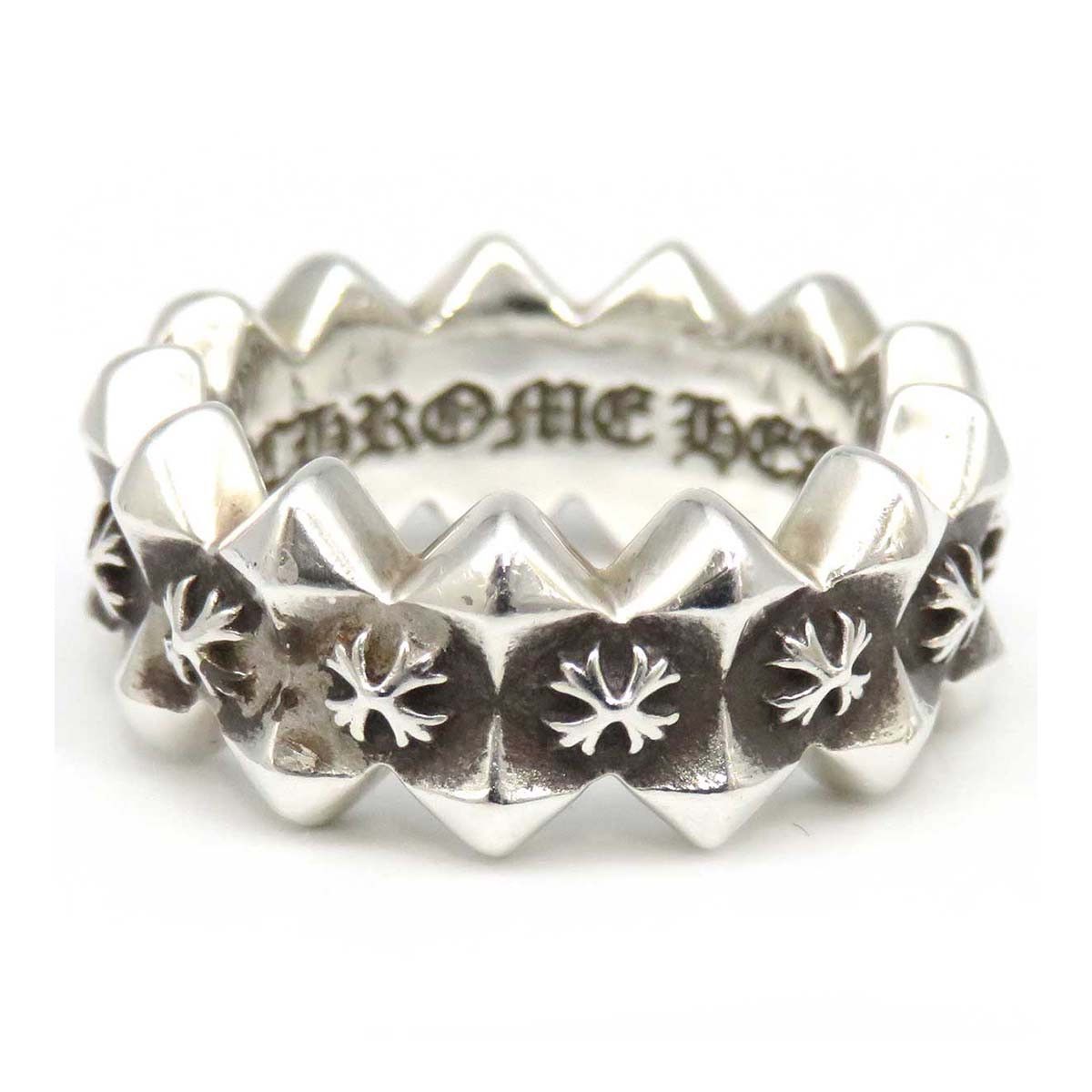 Chrome Hearts Pyramid Plus Band Ring Size 4 TOP DRWR