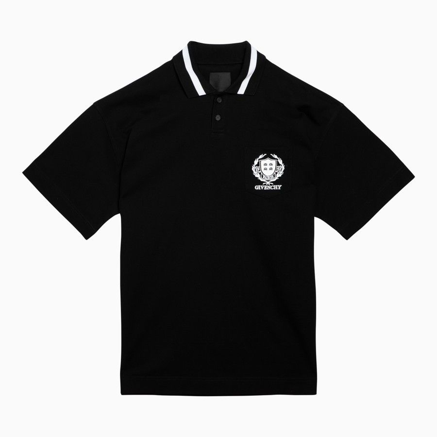 Black givenchy polo shirt deals