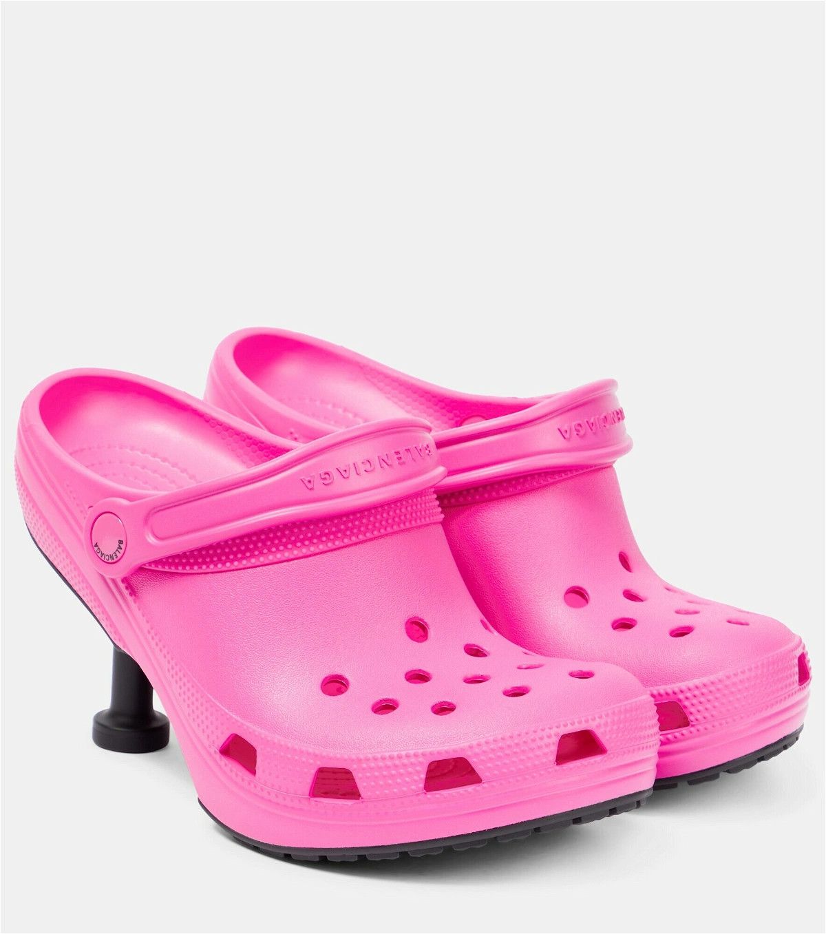 Balenciaga o1s1wg110624 Crocs Madame 80mm in Pink TOP DRWR