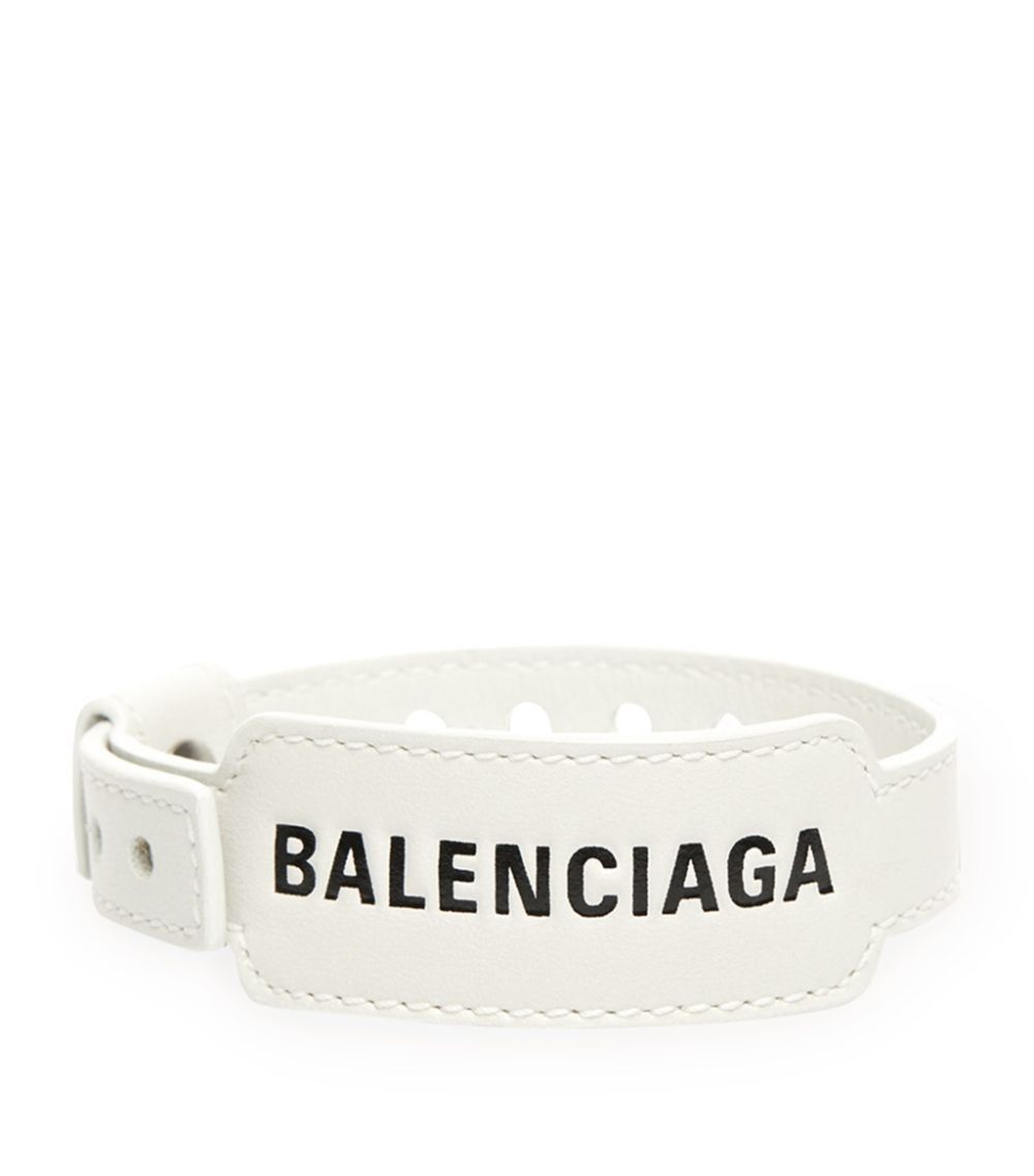 Balenciaga o1in1g0624 Size OS Cash Bracelet in White Black TOP DRWR