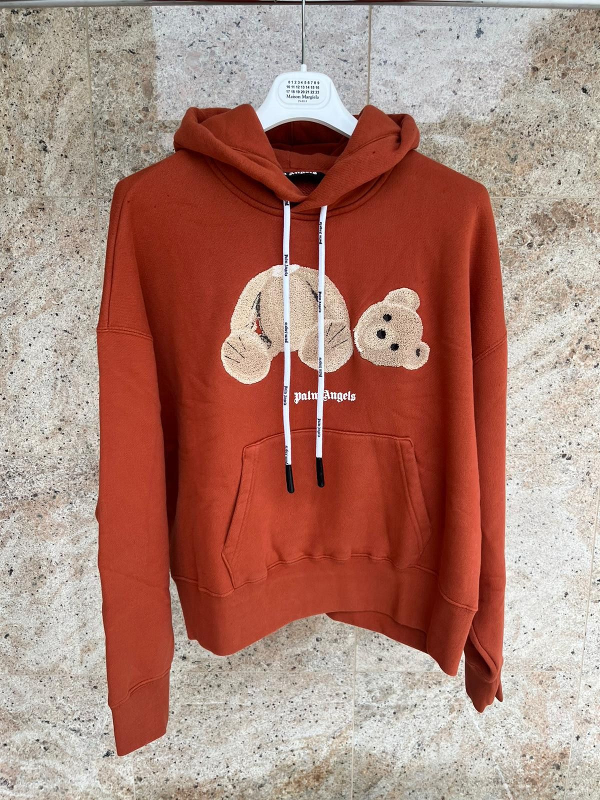 Palm Angels Kill Bear Hoodie in Brick Red Brown | TOP DRWR