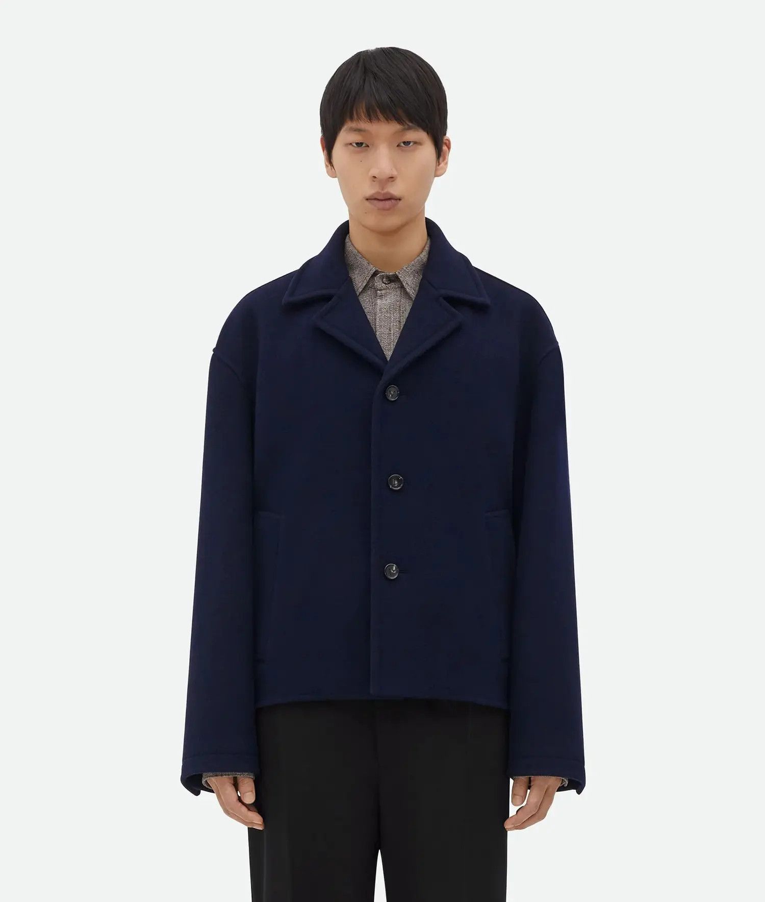 Bottega Veneta o1loc1c0524 754118 Wool And Cashmere Jacket in Blue TOP DRWR