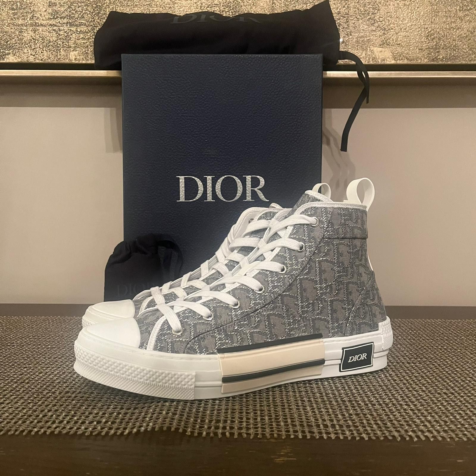 Dior 1rshd1 B23 HT Do Jacquard Snekers in Grey TOP DRWR