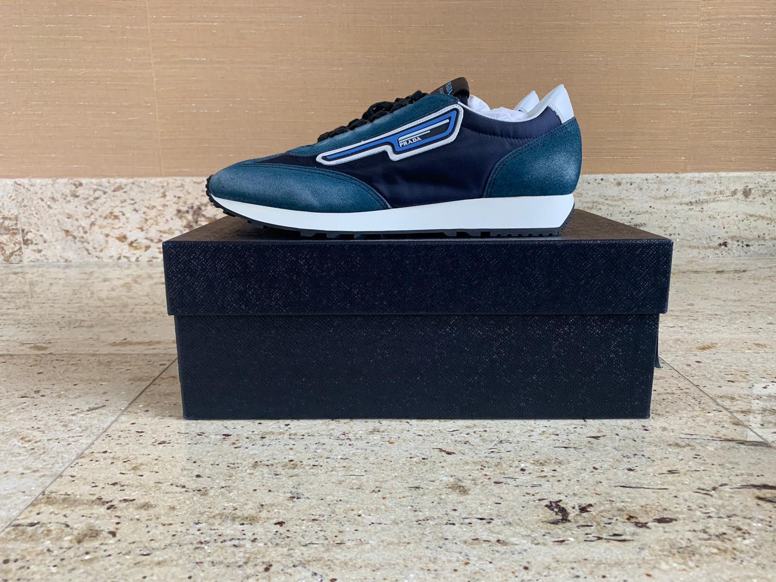 Blue prada trainers deals