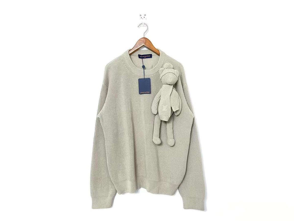 Louis vuitton sweater with teddy bear sale