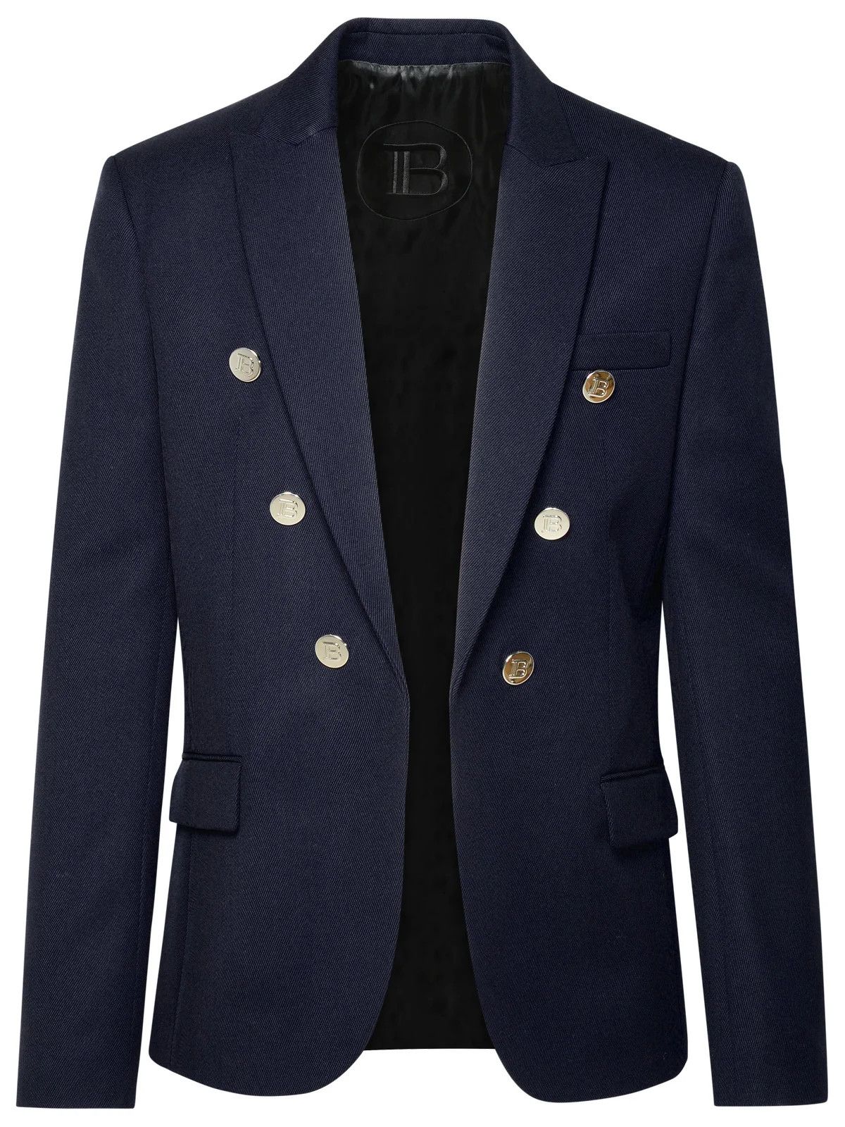 Balmain o1srvl11e0524 Wool Blazer Jacket in Blue TOP DRWR