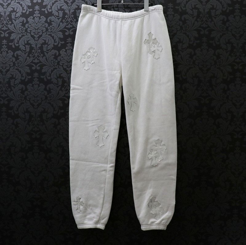 Chrome Hearts Cross Patch Sweatpants White 30