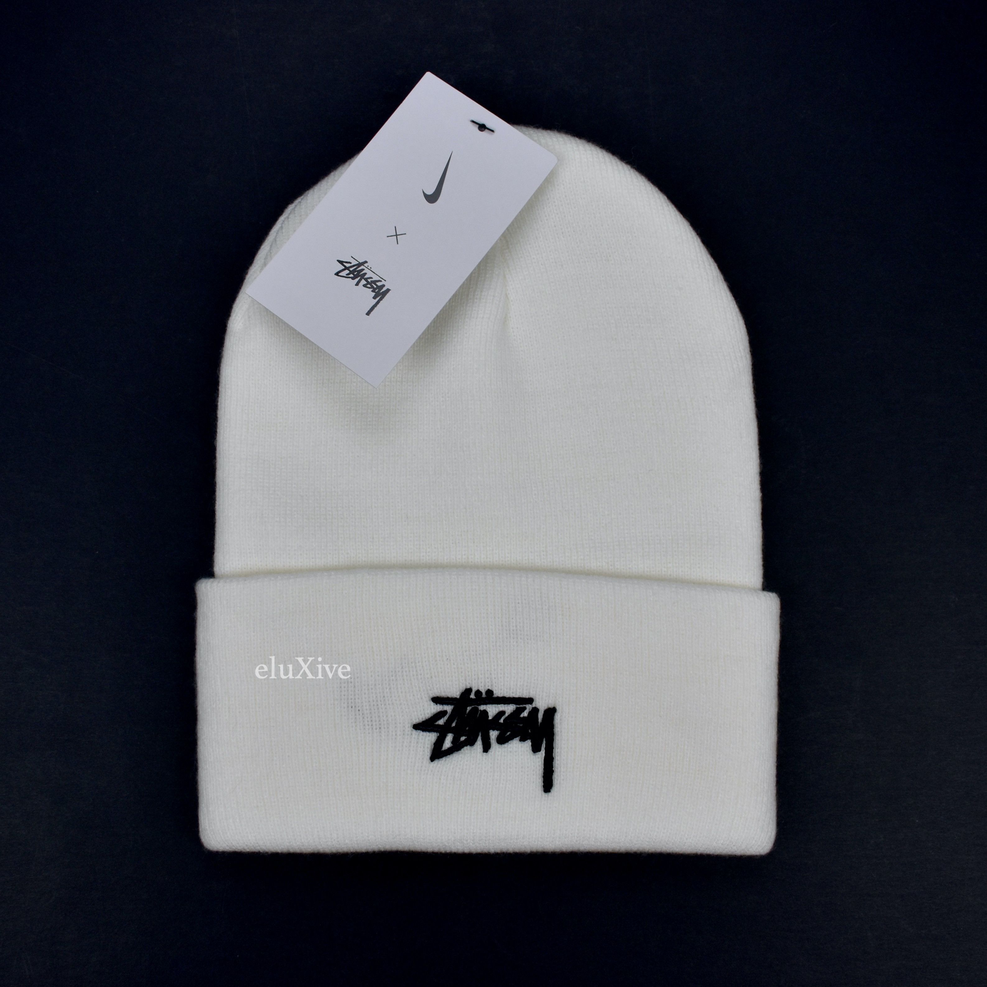 White stussy beanie cheap