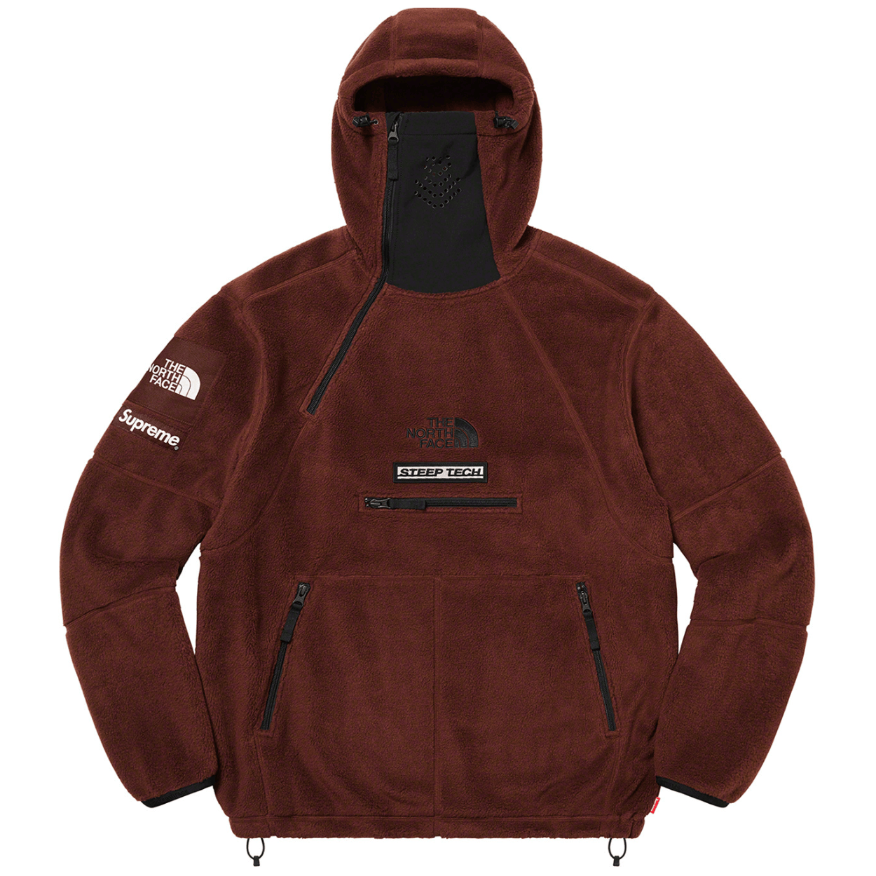 Supreme The North Face Supreme TNF Steep Tech Fleece Hoodie Dark Oak Brown DS TOP DRWR