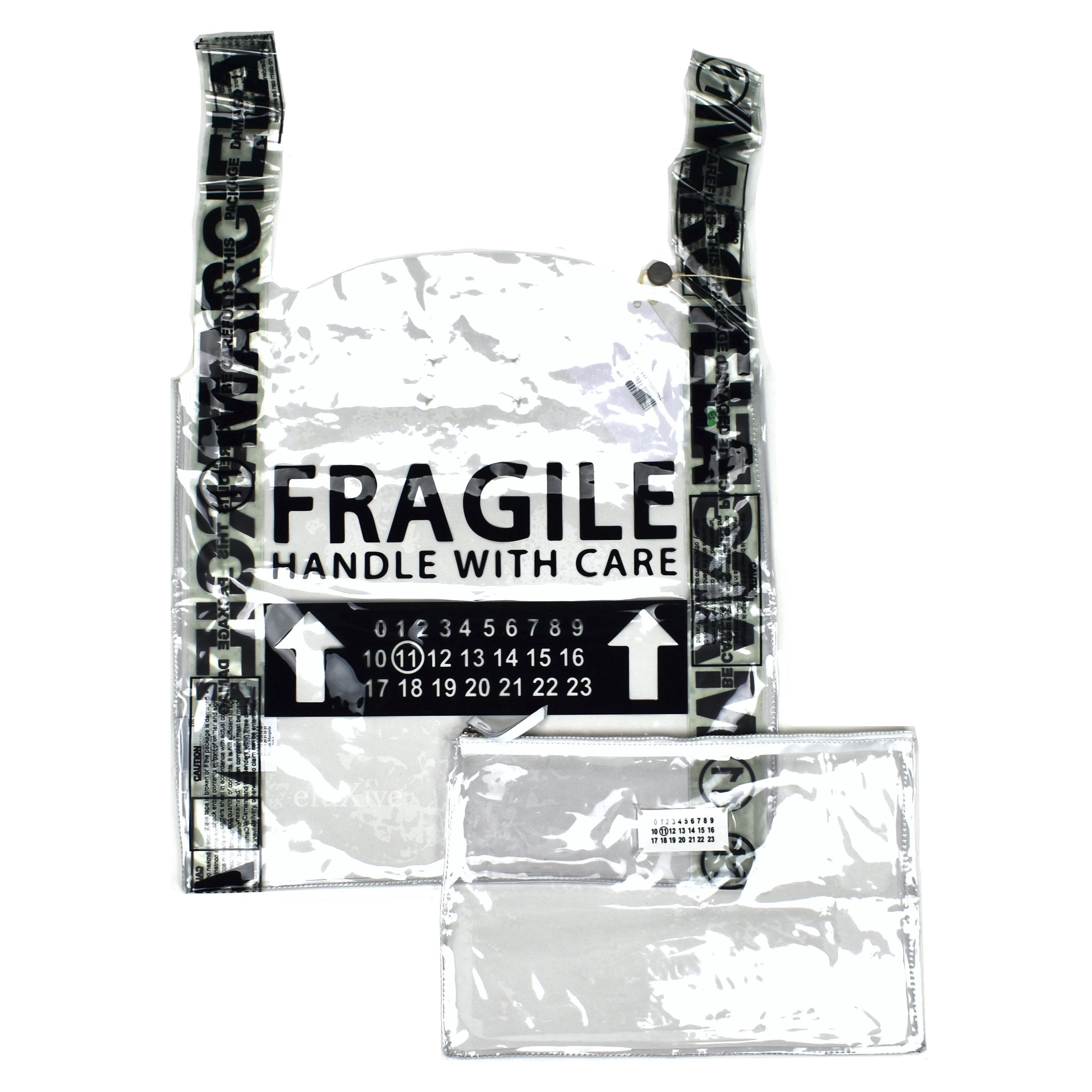 Maison Margiela Transparent Clear PVC Logo Tote Bag Pouch TOP DRWR