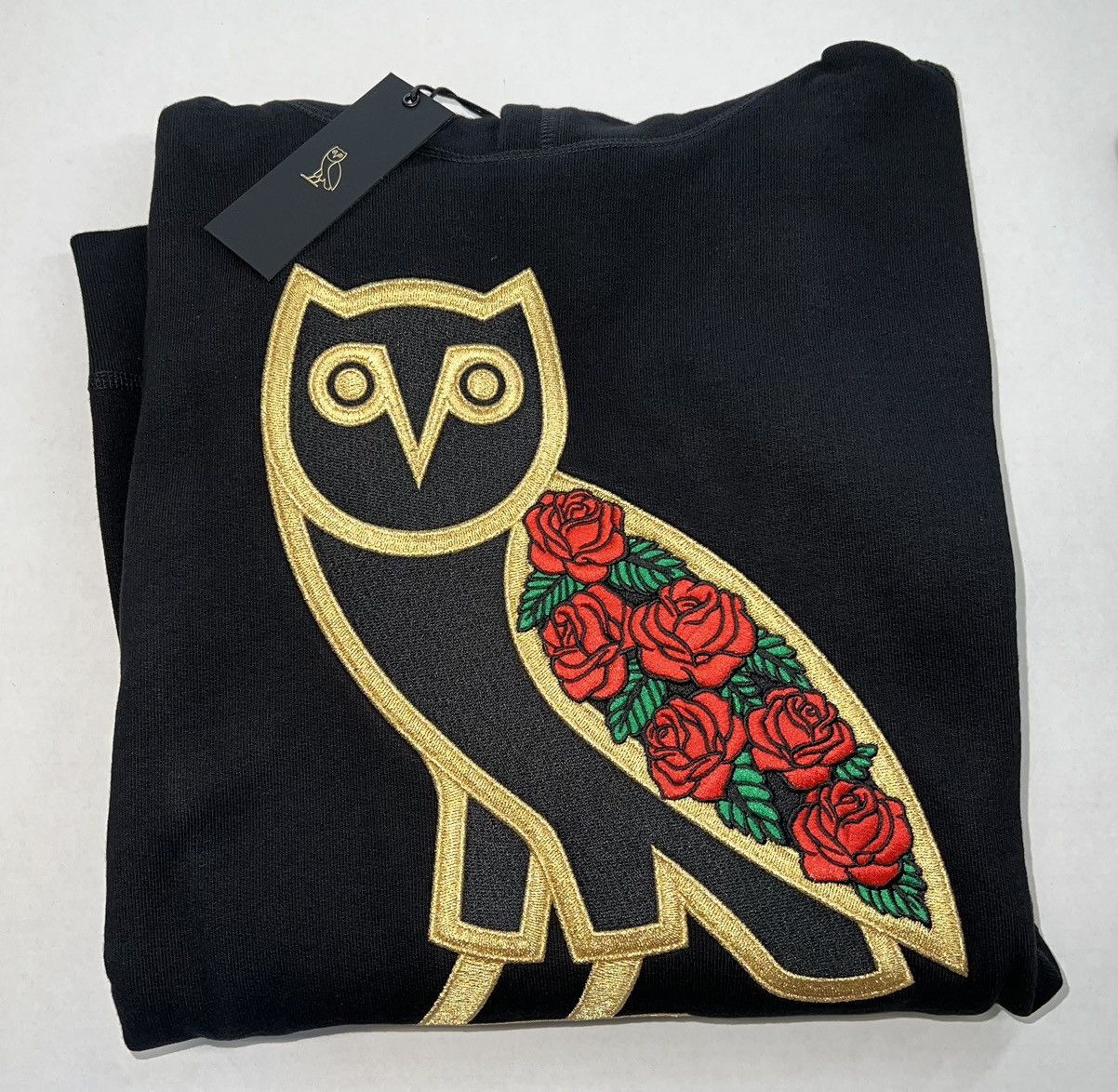 Drake Octobers Very Own October s Very Own Rose OG Owl Hoodie Black XXL