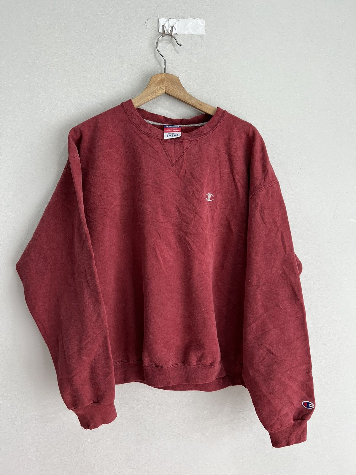 Red vintage champion sweater en español sales
