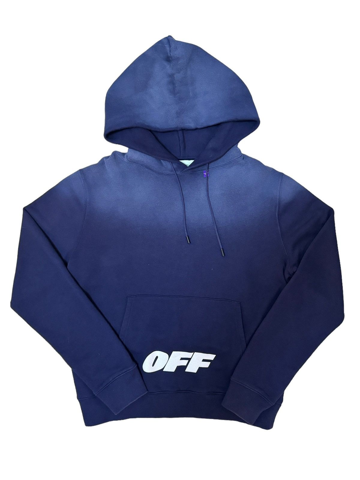 Off White Off White Blue Ombre Hoodie TOP DRWR