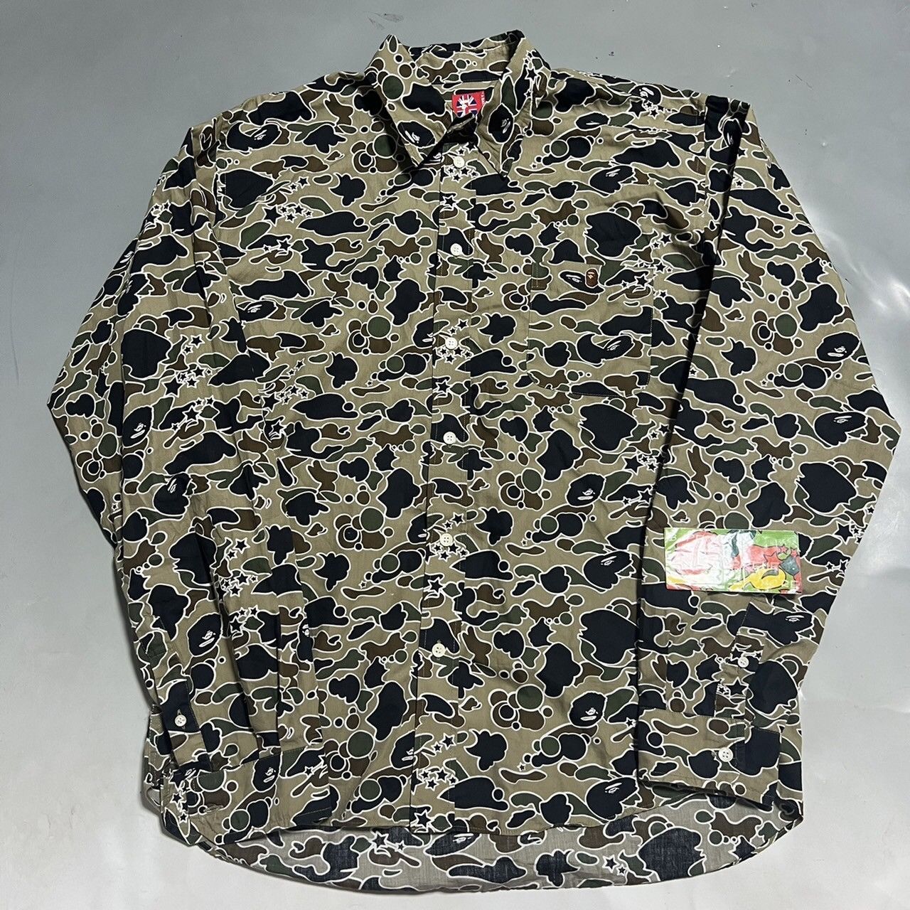 BAPE psyche camo long sleeve shirts TOP DRWR