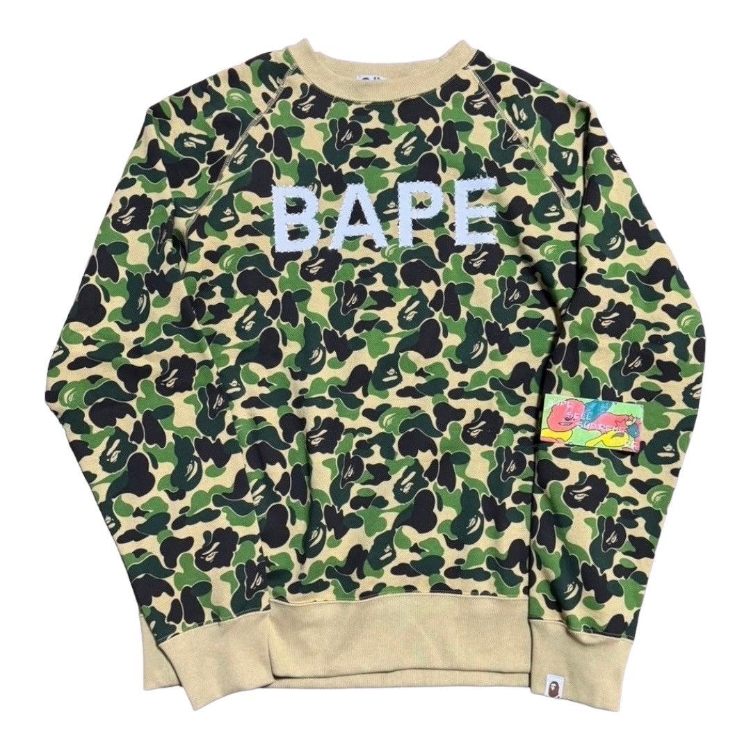 BAPE Swarovski Crewneck ABC Green Camo TOP DRWR