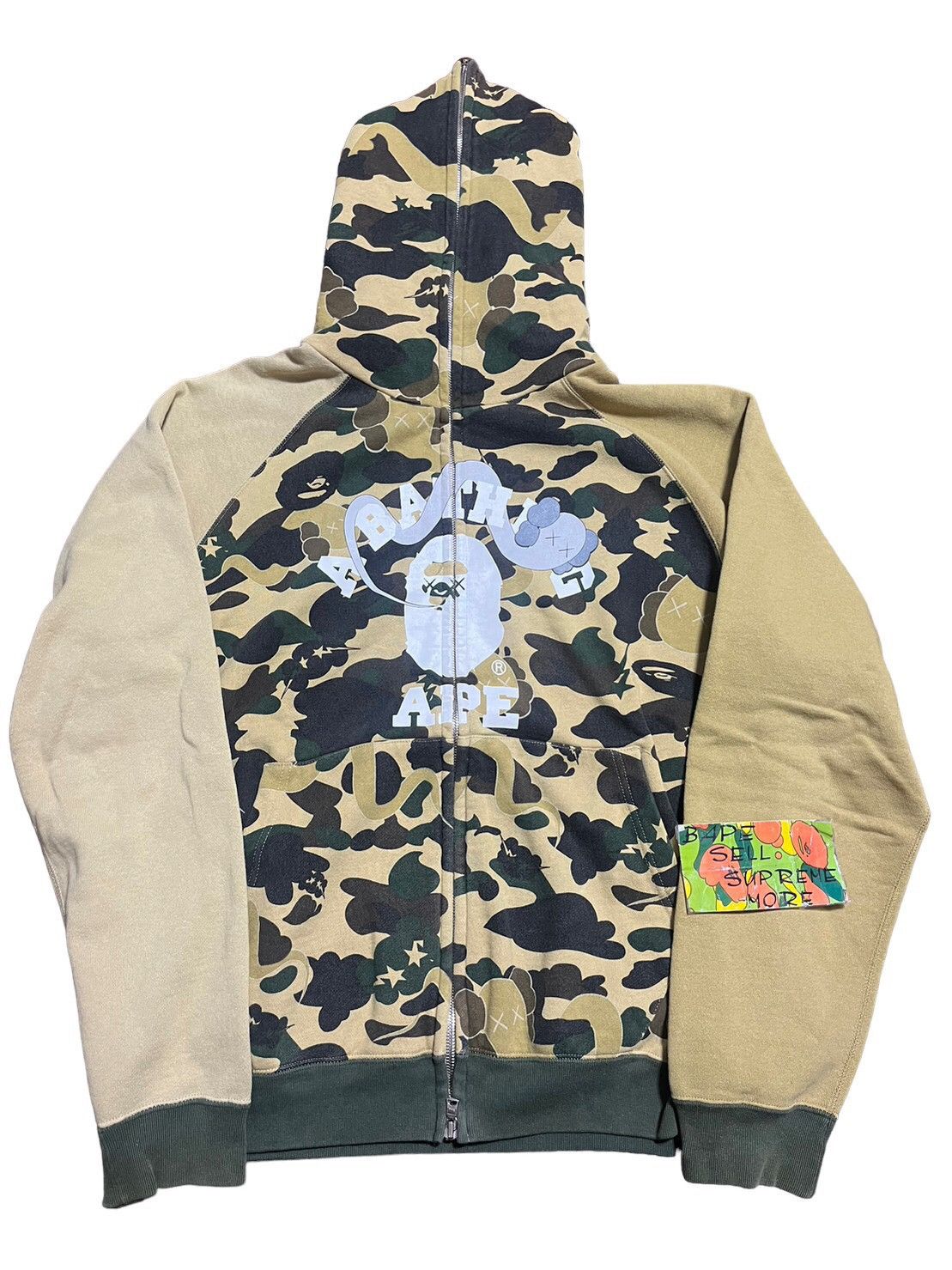 Bape kaws full zip hoodie sale