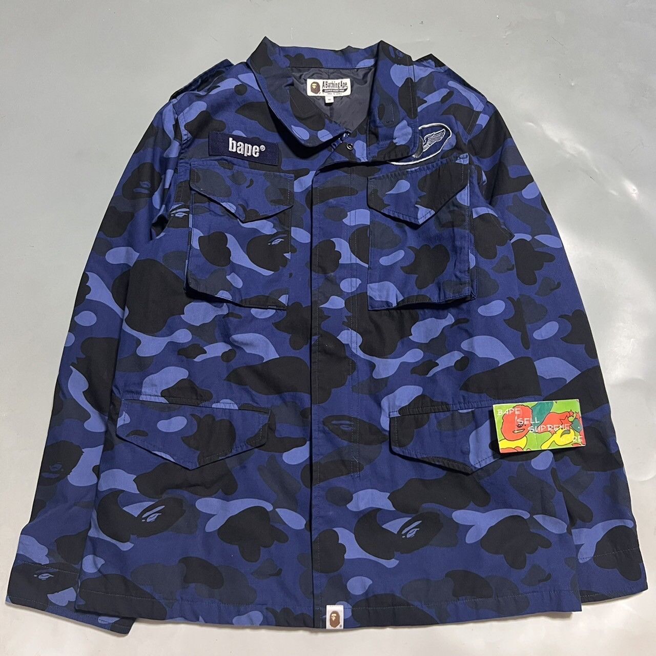 BAPE M 65 jacket blue camo TOP DRWR