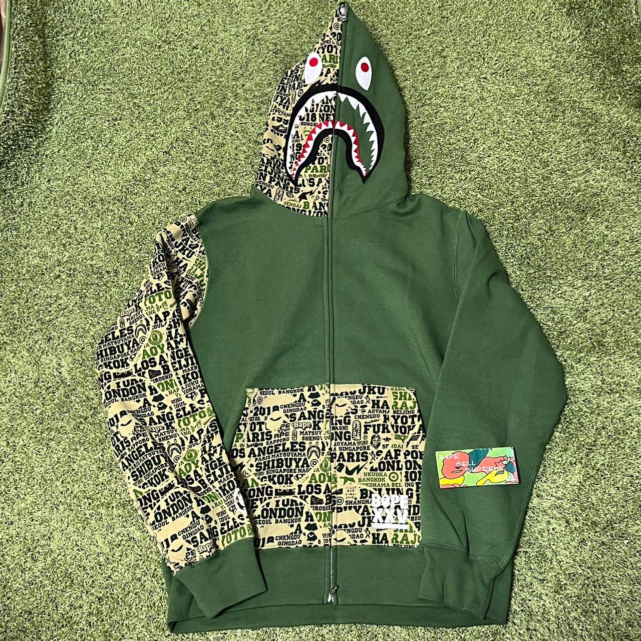 Bape xxv cities camo shark full zip hoodie best sale