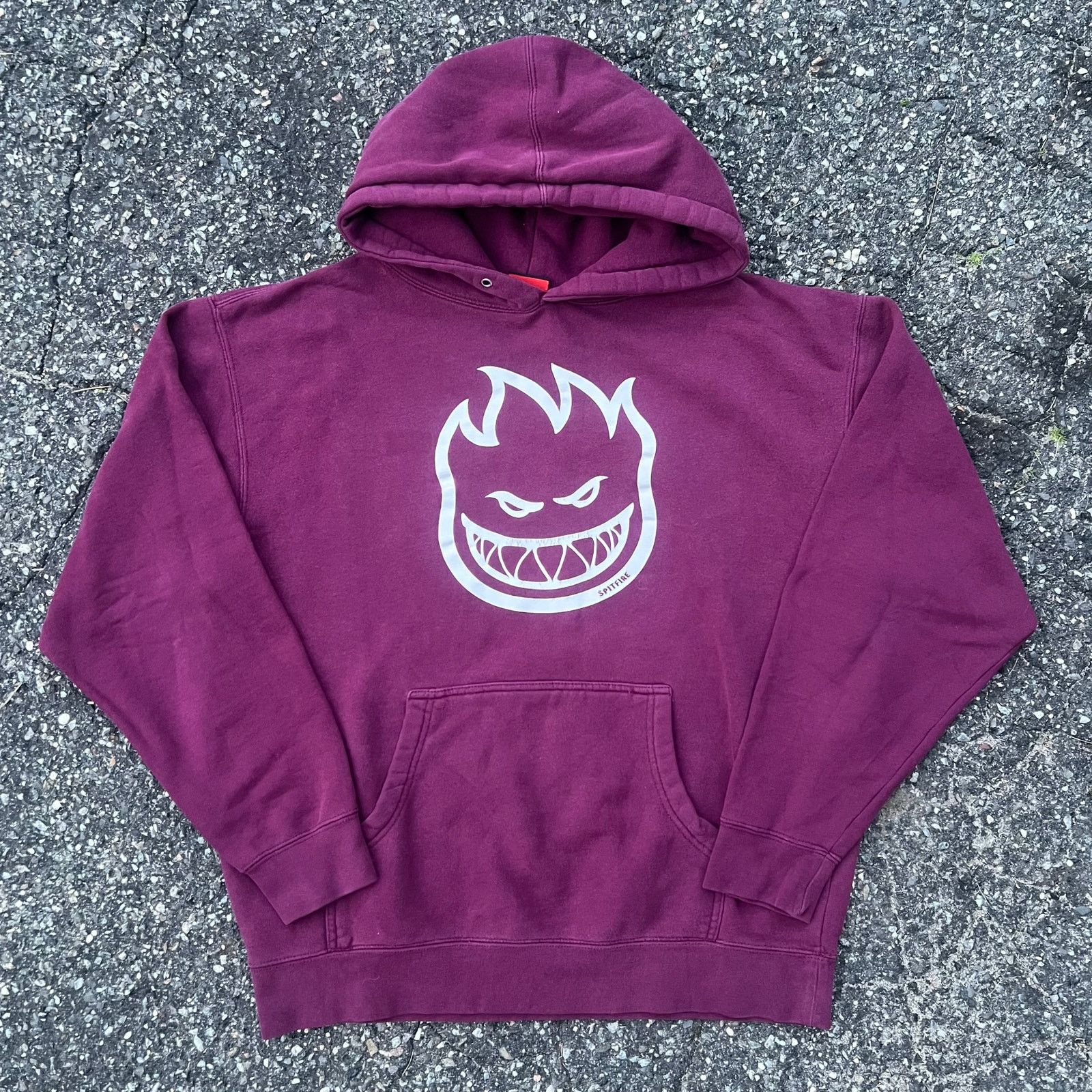 Spitfire Streetwear Vintage Vintage Y2K red spitfire skate graphic hoodie sweatshirt TOP DRWR