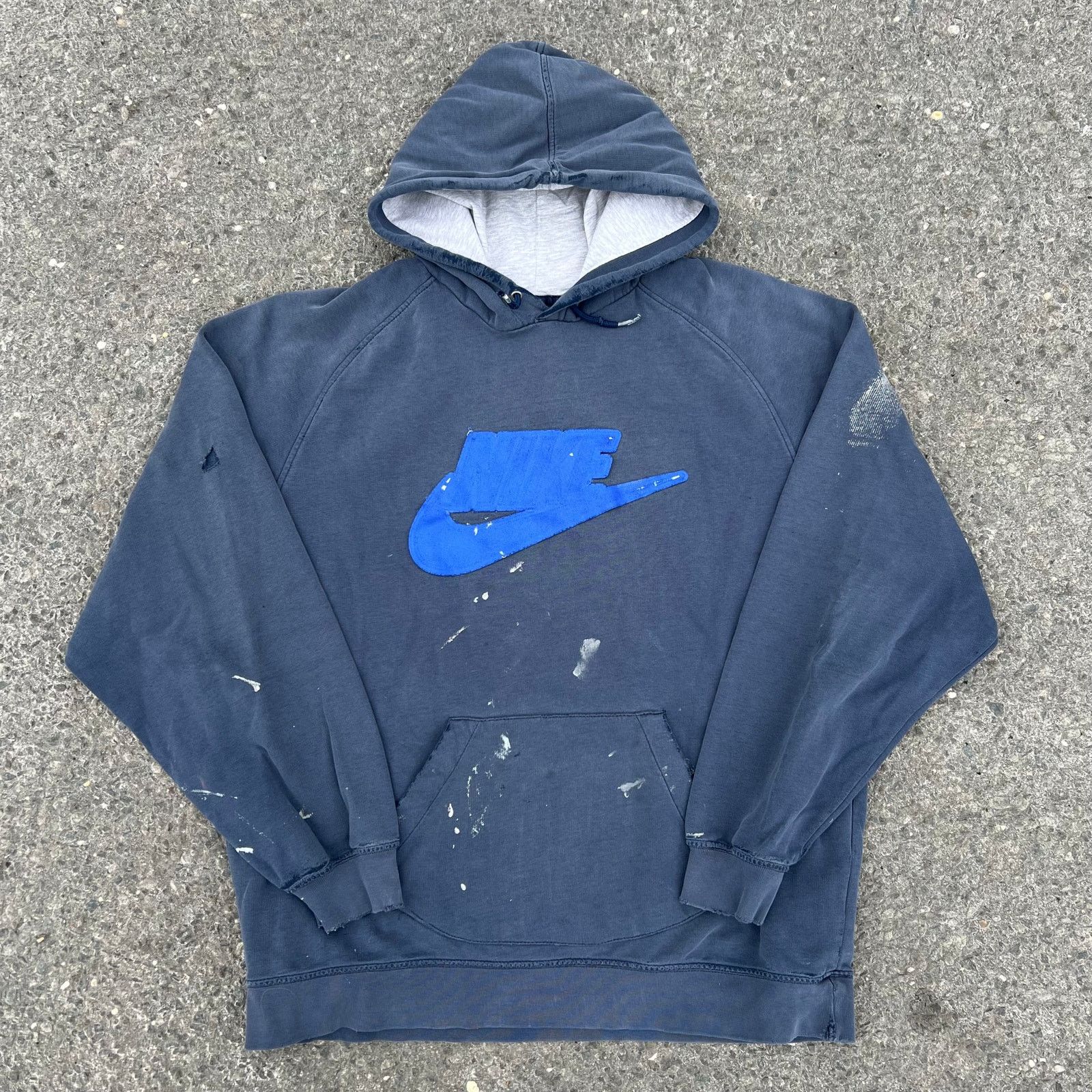 Nike Streetwear Vintage Vintage crazy faded nike blue y2k hoodie sweatshirt TOP DRWR