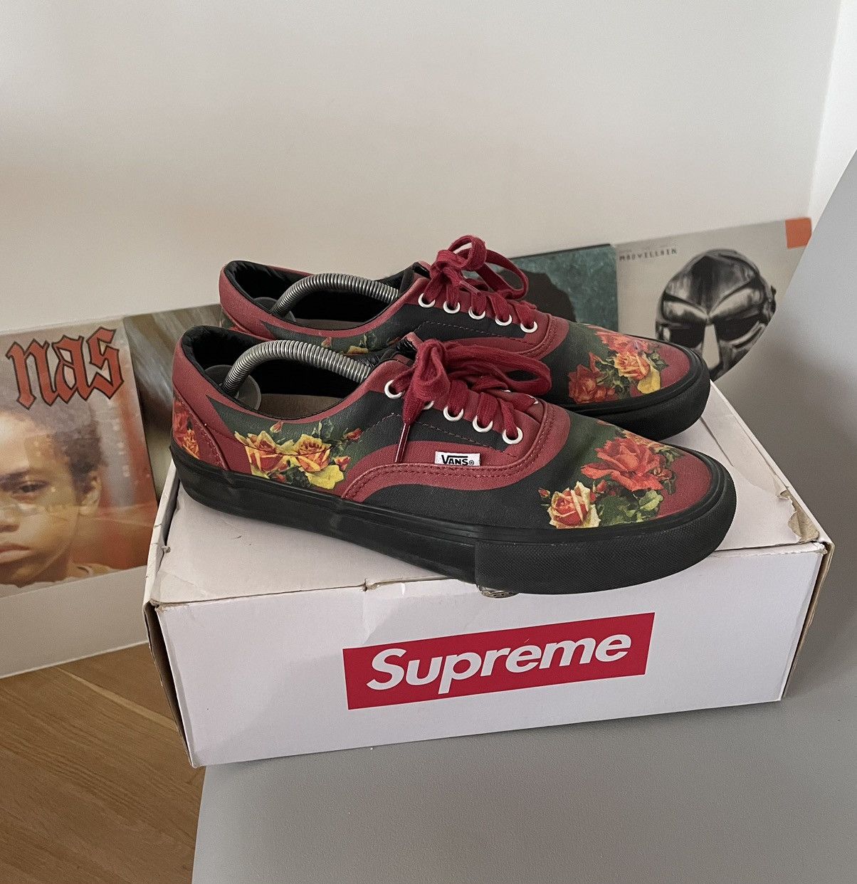 Jean Paul Gaultier Supreme Vans Vans Era Pro Supreme Jean Paul Gaultier Burgundy Rose JPG TOP DRWR